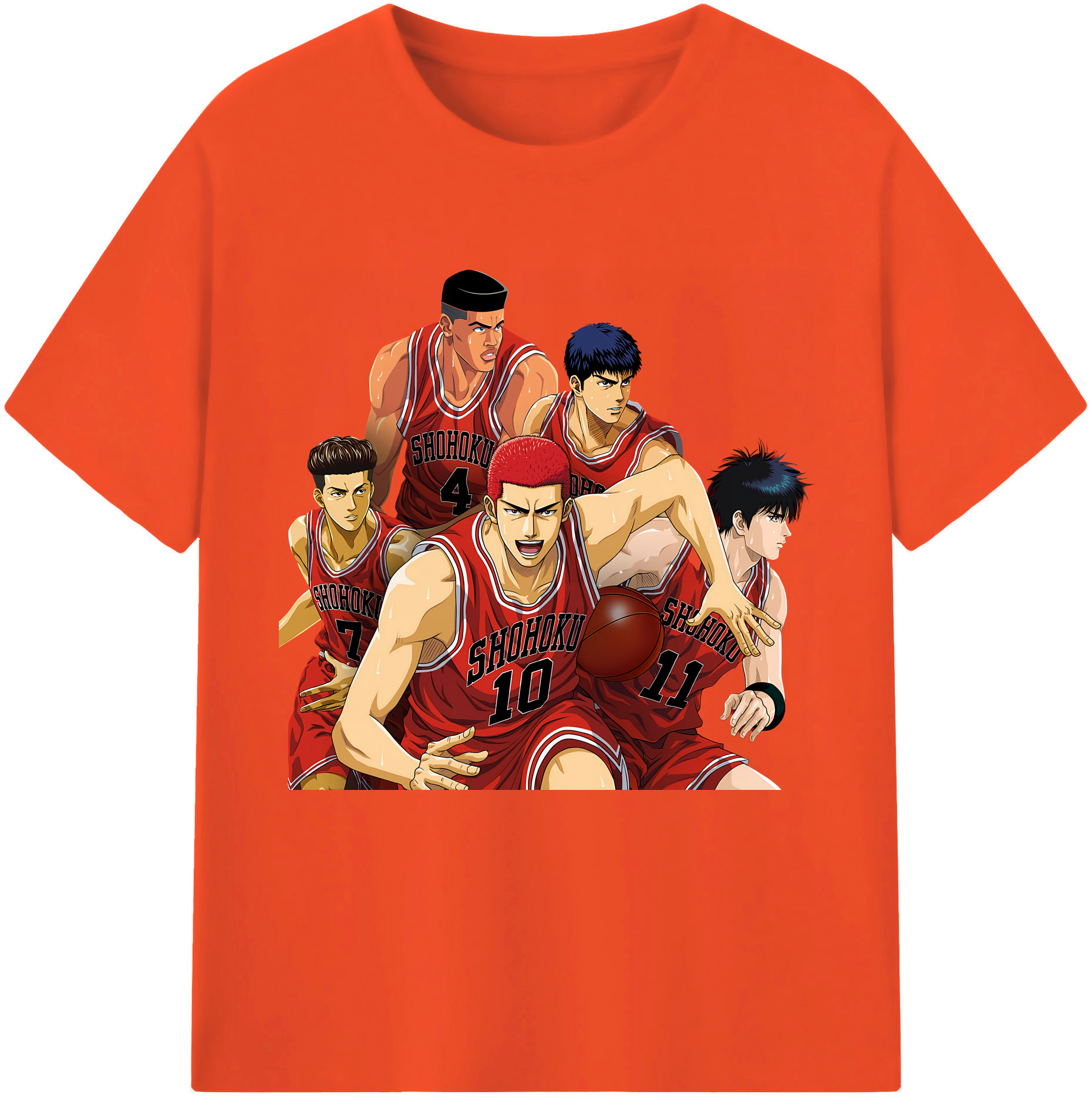 SLAM DUNK／スラムダンク 綿100％半袖Tシャツ（フロントプリント）