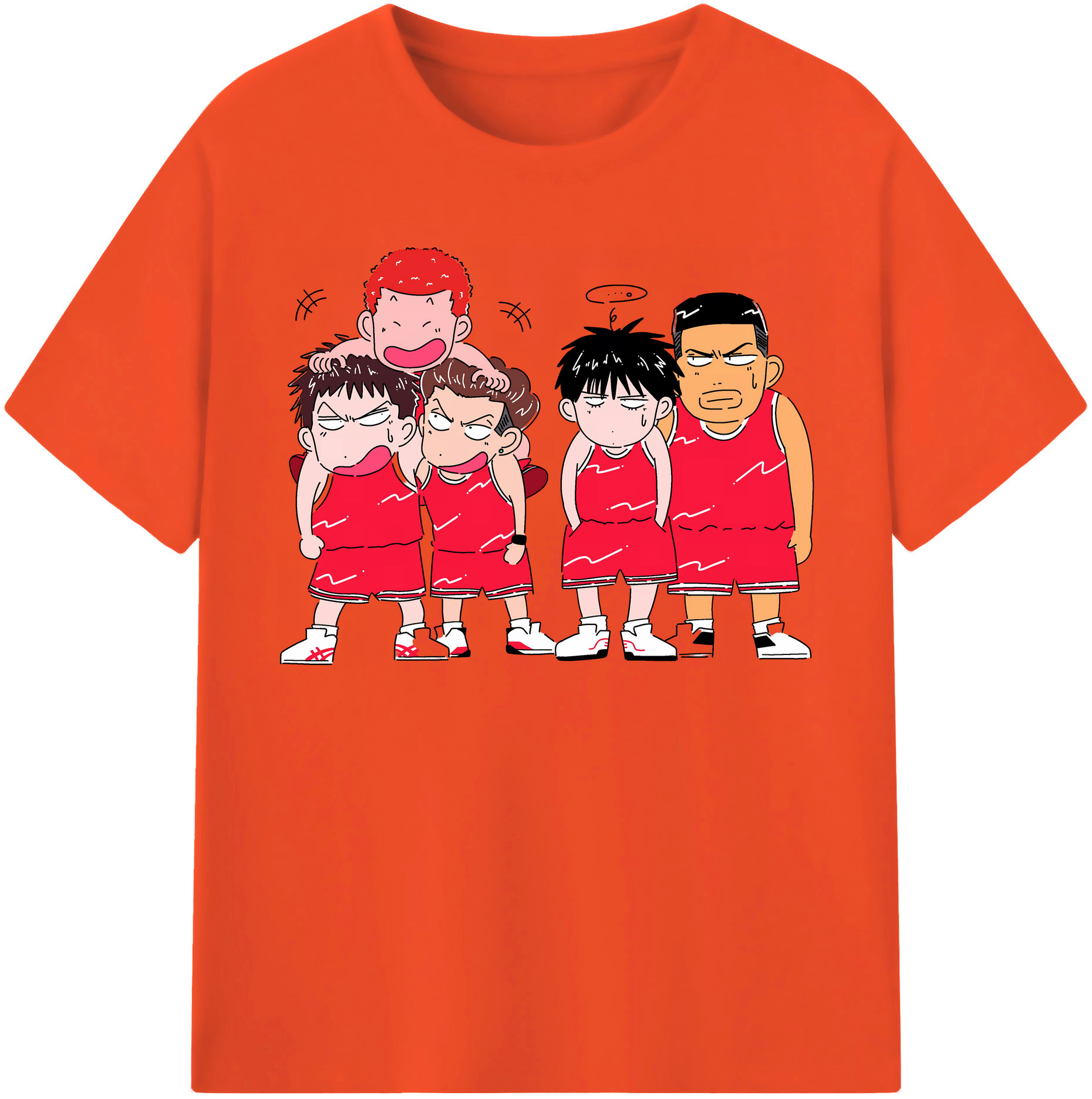 SLAM DUNK／スラムダンク 綿100％半袖Tシャツ（フロントプリント）