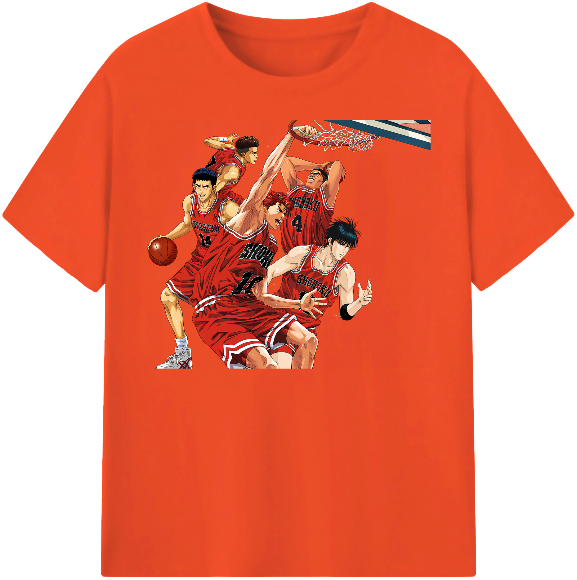 SLAM DUNK／スラムダンク 綿100％半袖Tシャツ（フロントプリント）