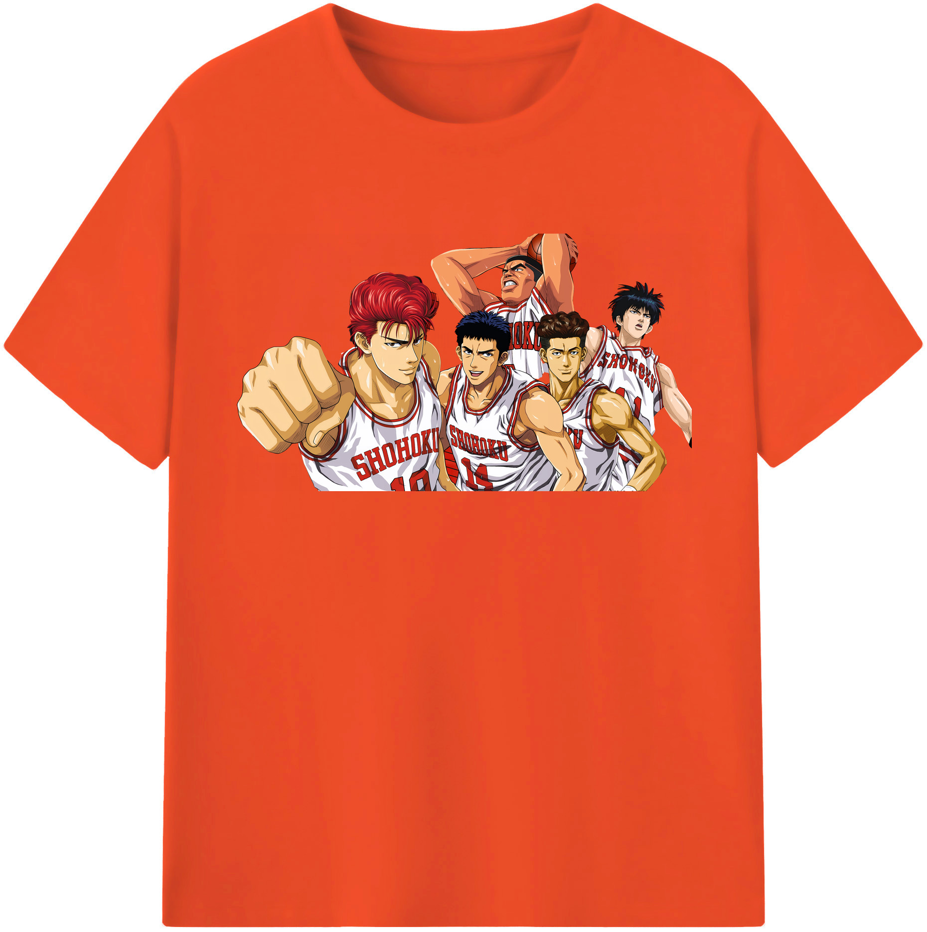 SLAM DUNK／スラムダンク 綿100％半袖Tシャツ（フロントプリント）