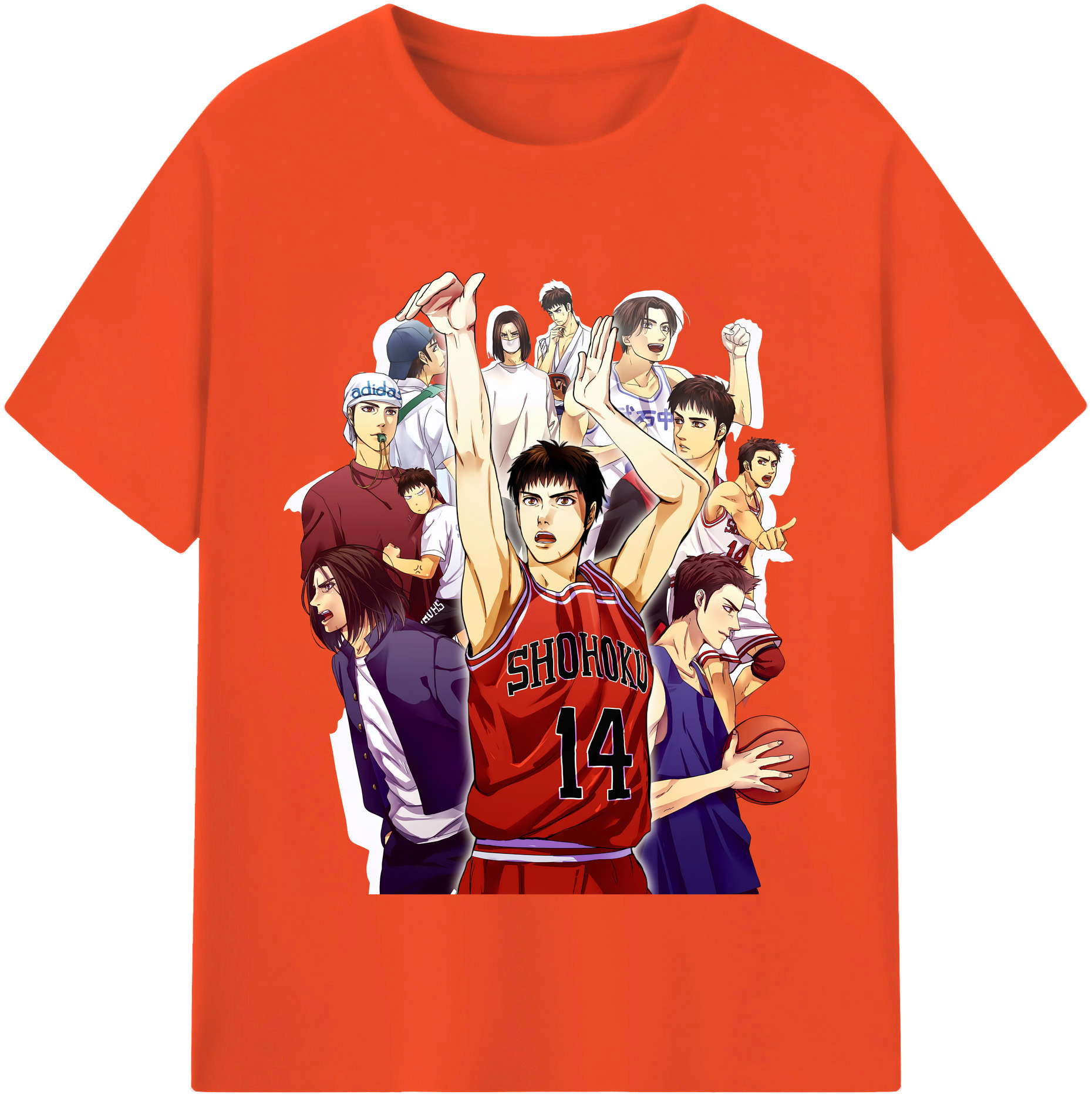 SLAM DUNK／スラムダンク 綿100％半袖Tシャツ（フロントプリント）