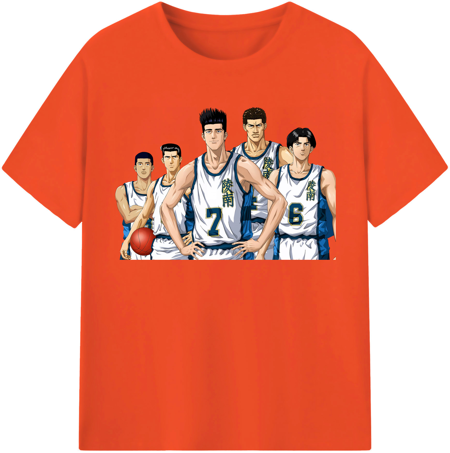 SLAM DUNK／スラムダンク 綿100％半袖Tシャツ（フロントプリント）
