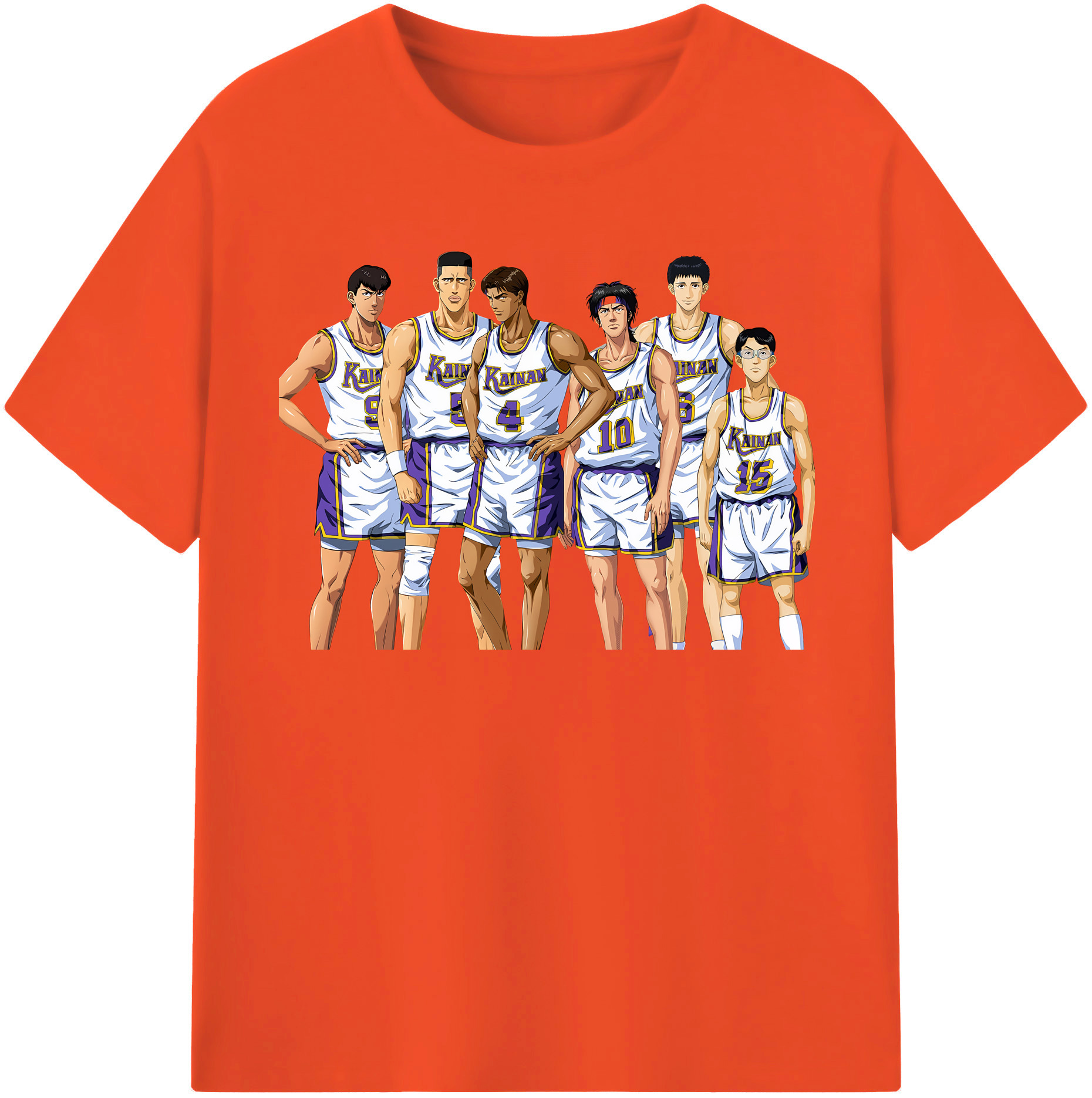 SLAM DUNK／スラムダンク 綿100％半袖Tシャツ（フロントプリント）