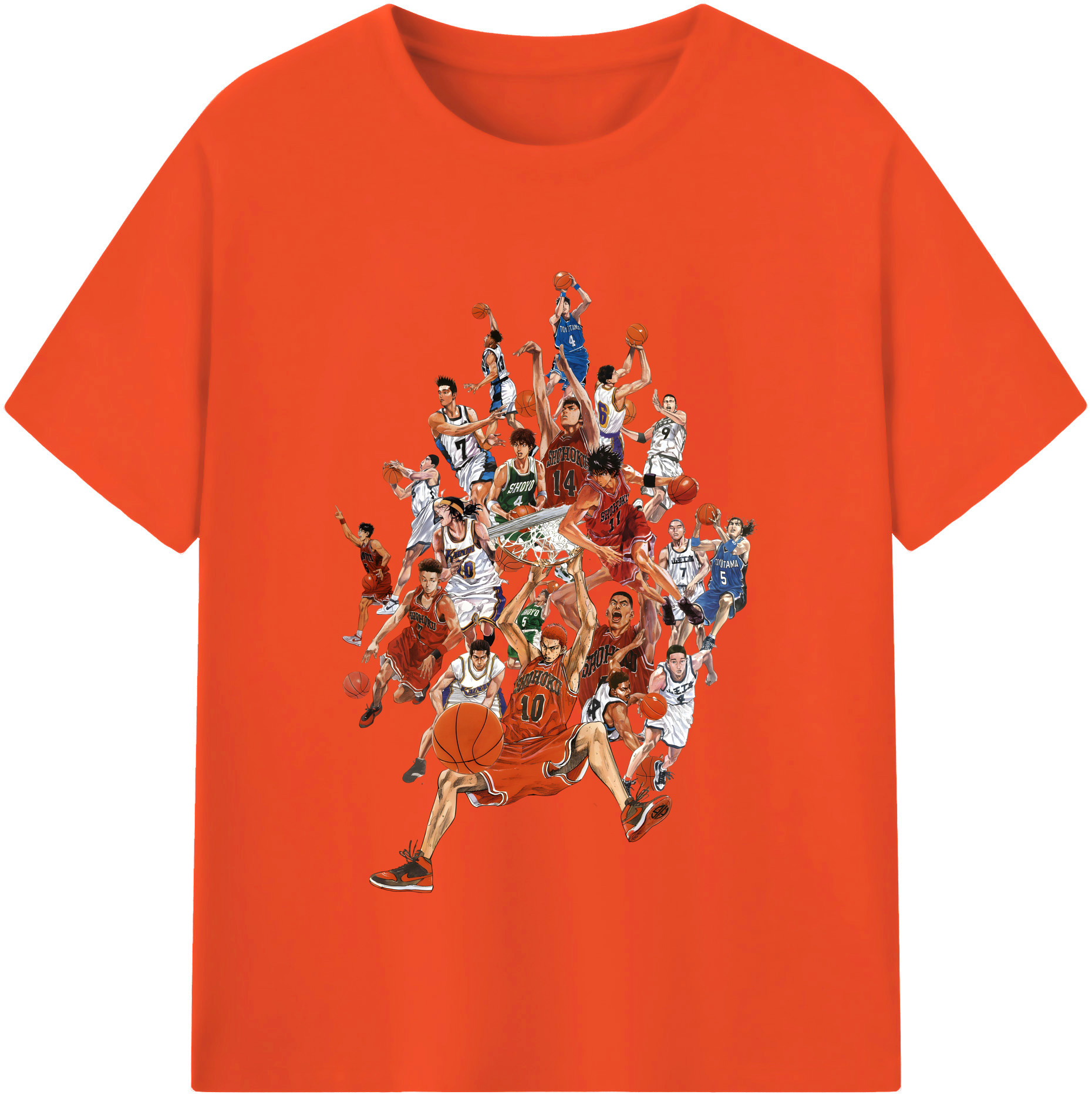 SLAM DUNK／スラムダンク 綿100％半袖Tシャツ（フロントプリント）