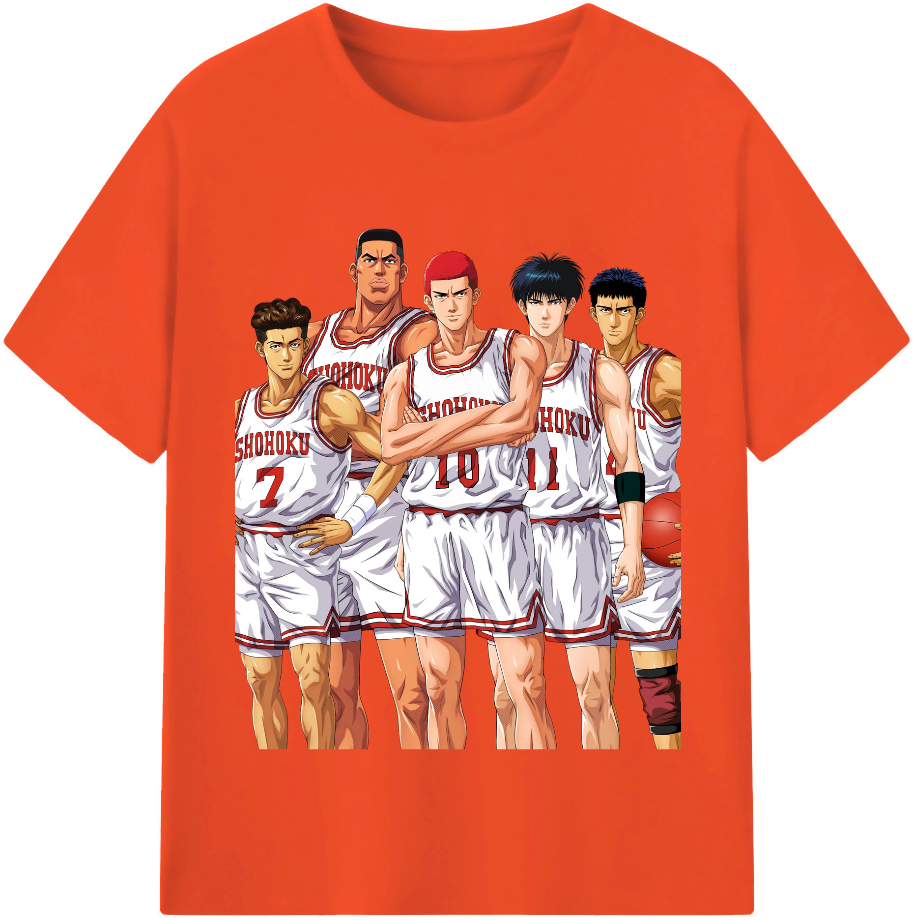 SLAM DUNK／スラムダンク 綿100％半袖Tシャツ（フロントプリント）