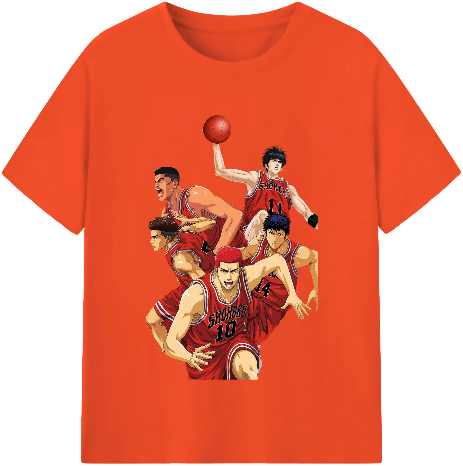 SLAM DUNK／スラムダンク 綿100％半袖Tシャツ（フロントプリント）