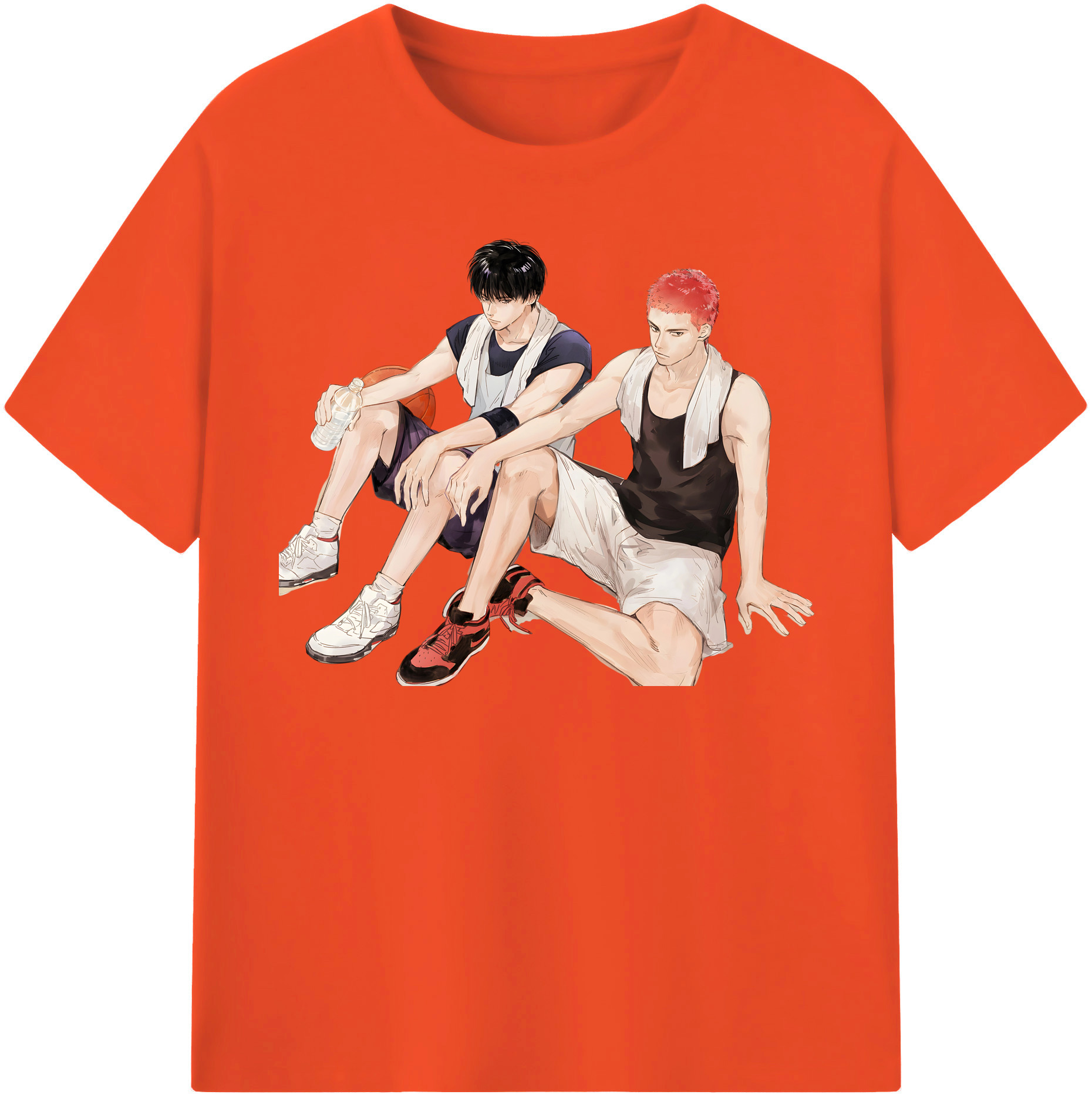 SLAM DUNK／スラムダンク 綿100％半袖Tシャツ（フロントプリント）