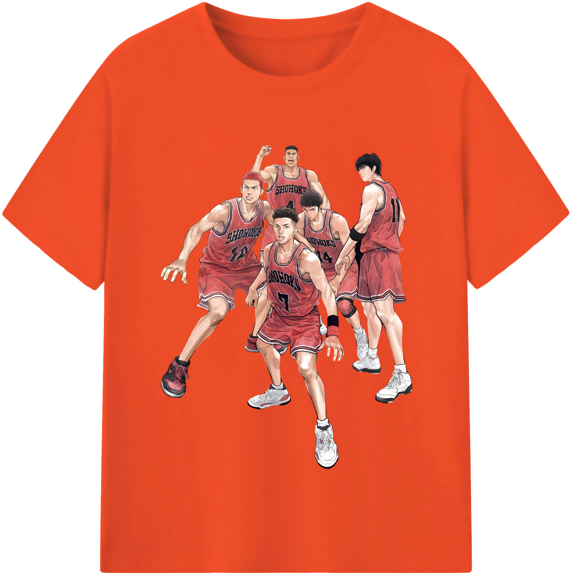 SLAM DUNK／スラムダンク 綿100％半袖Tシャツ（フロントプリント）