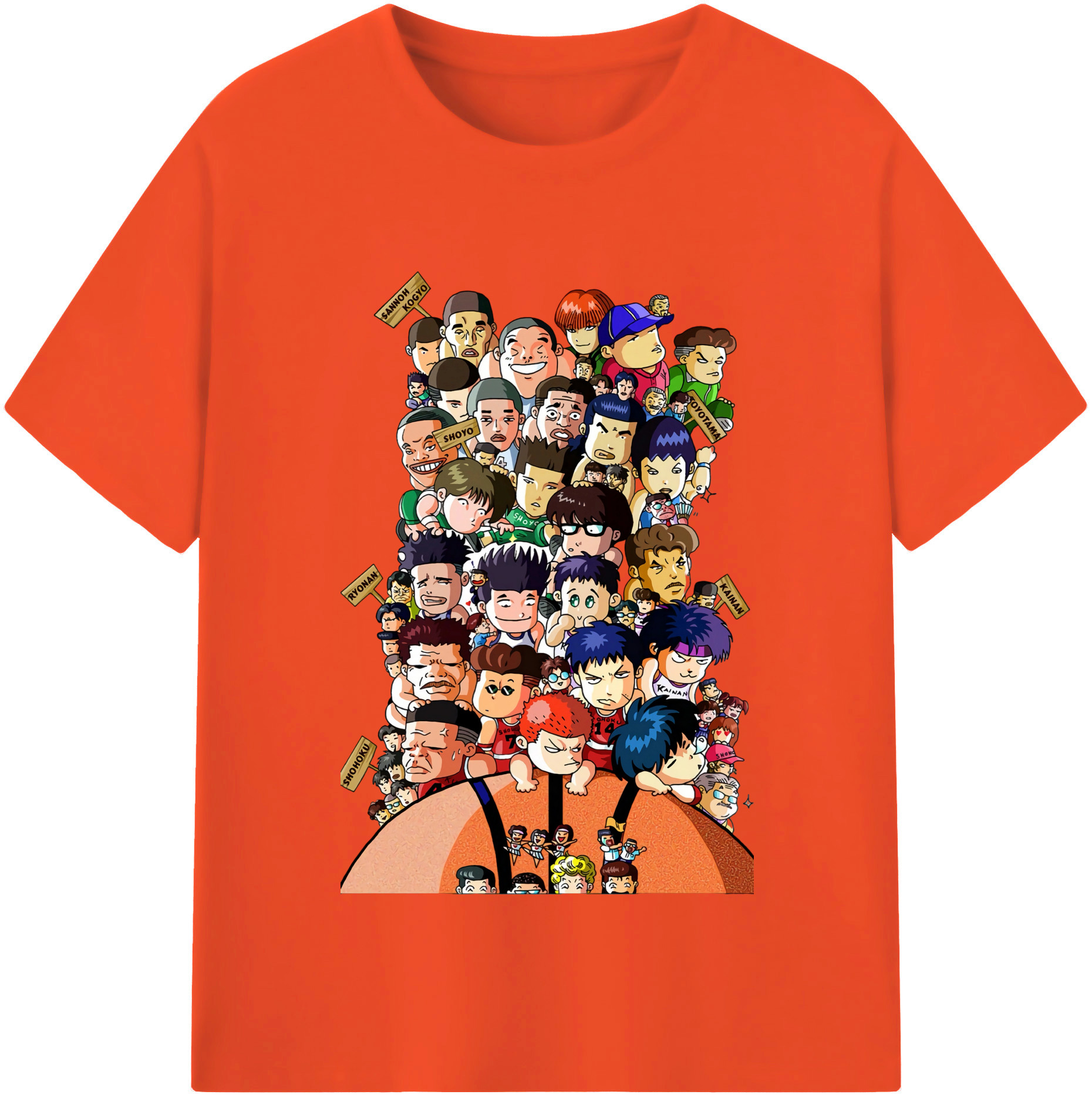 SLAM DUNK／スラムダンク 綿100％半袖Tシャツ（フロントプリント）