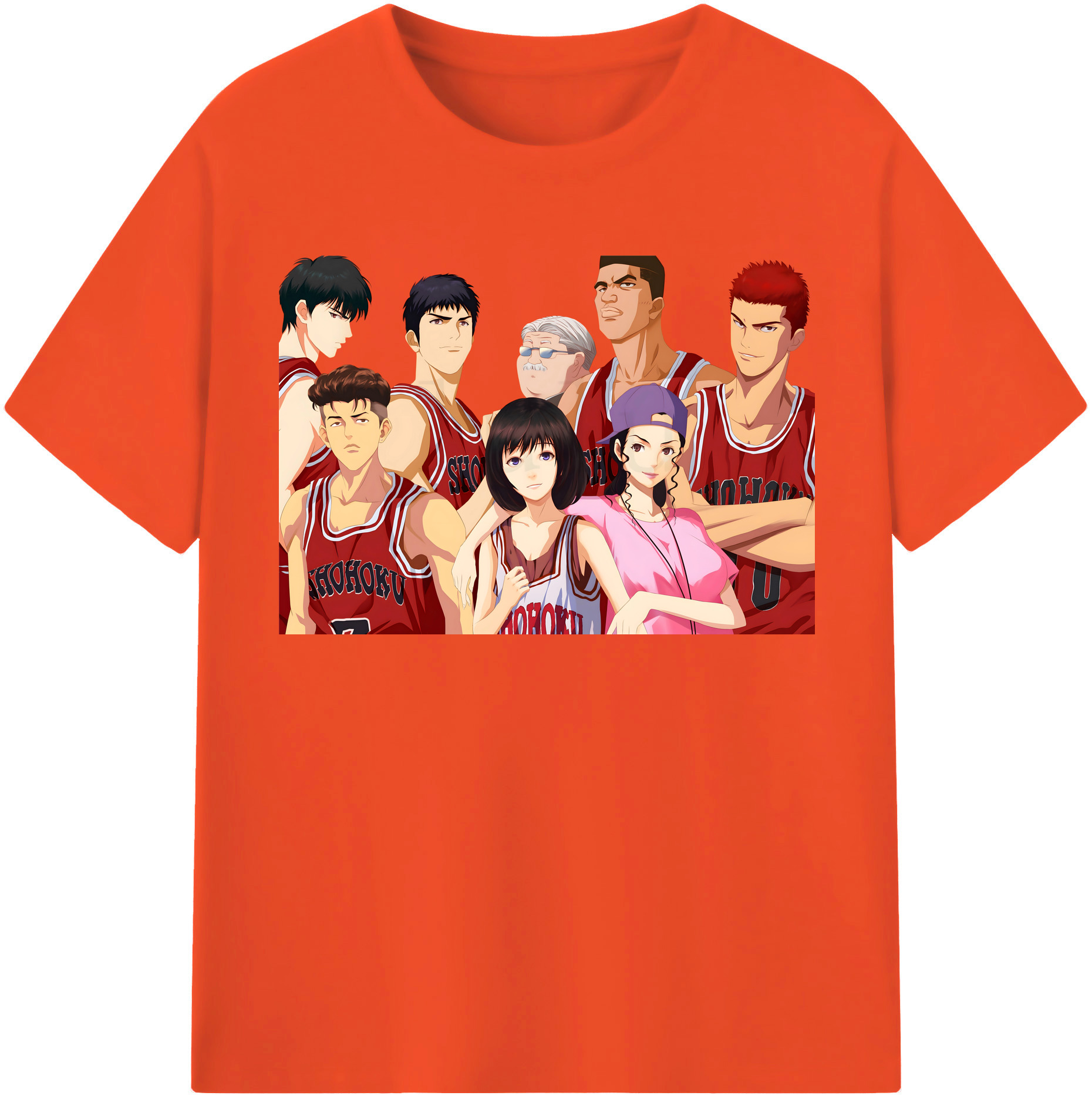 SLAM DUNK／スラムダンク 綿100％半袖Tシャツ（フロントプリント）