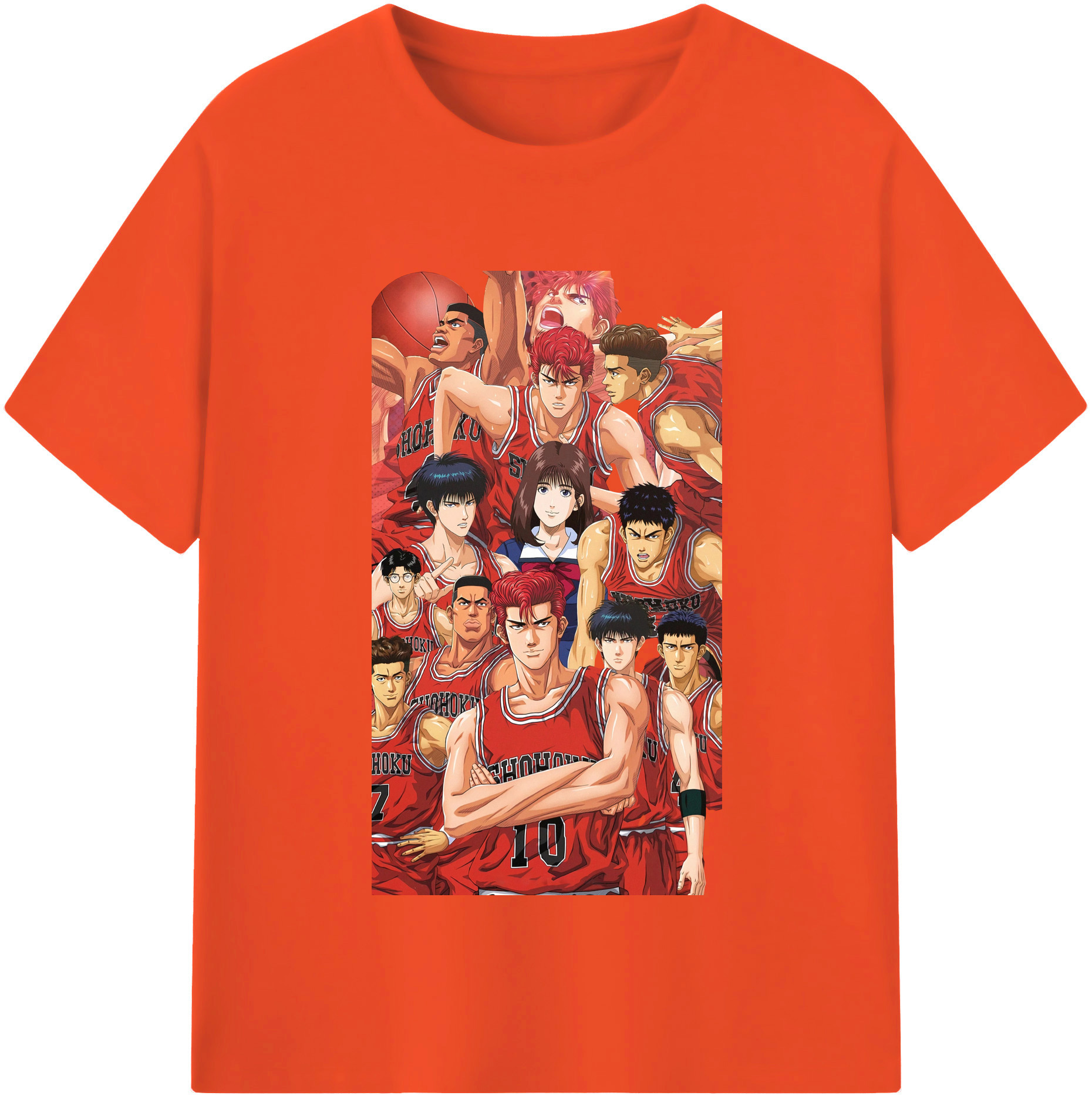 SLAM DUNK／スラムダンク 綿100％半袖Tシャツ（フロントプリント）