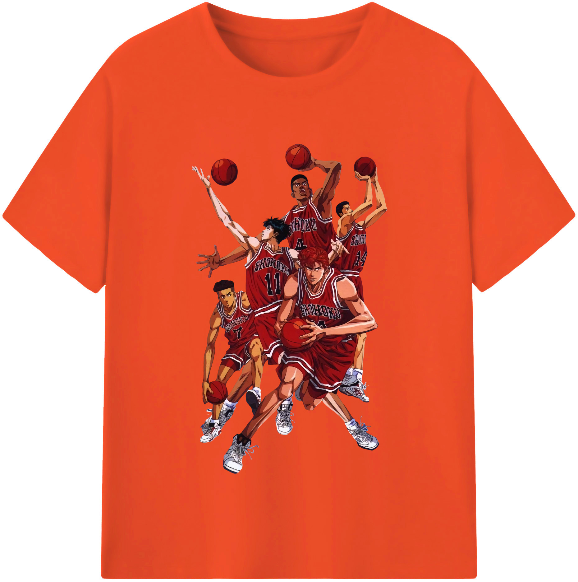 SLAM DUNK／スラムダンク 綿100％半袖Tシャツ（フロントプリント）