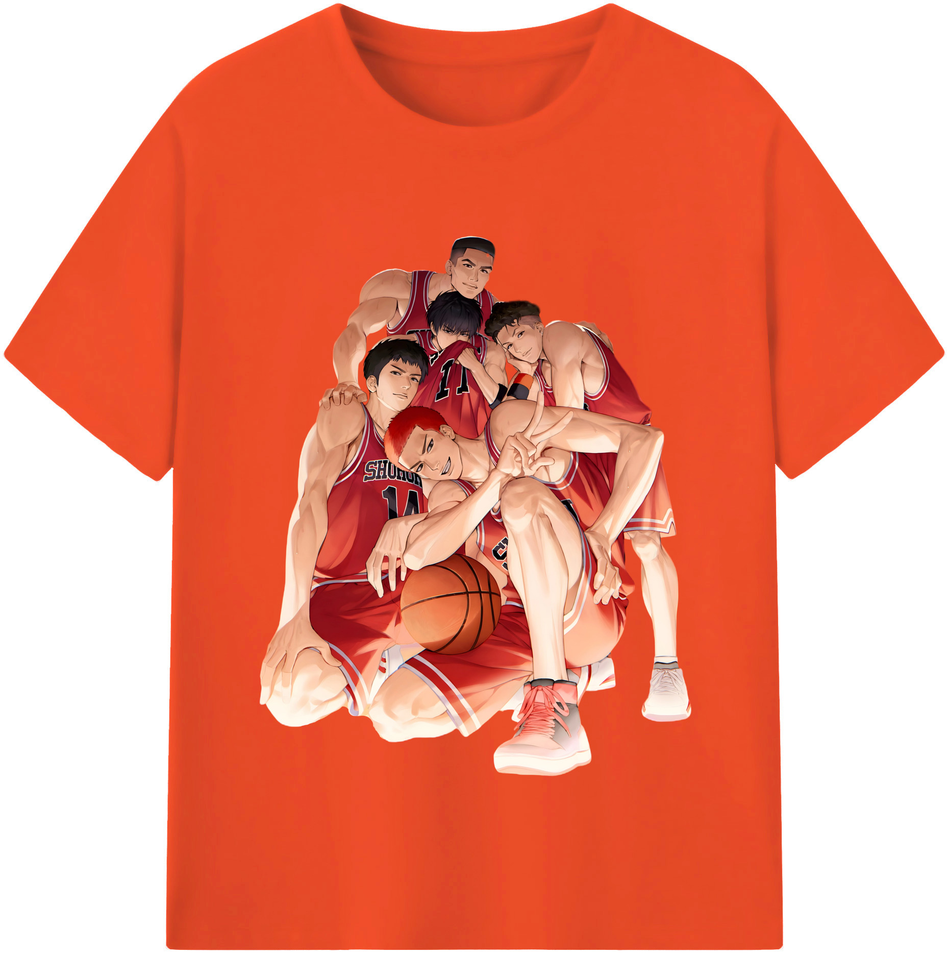 SLAM DUNK／スラムダンク 綿100％半袖Tシャツ（フロントプリント）