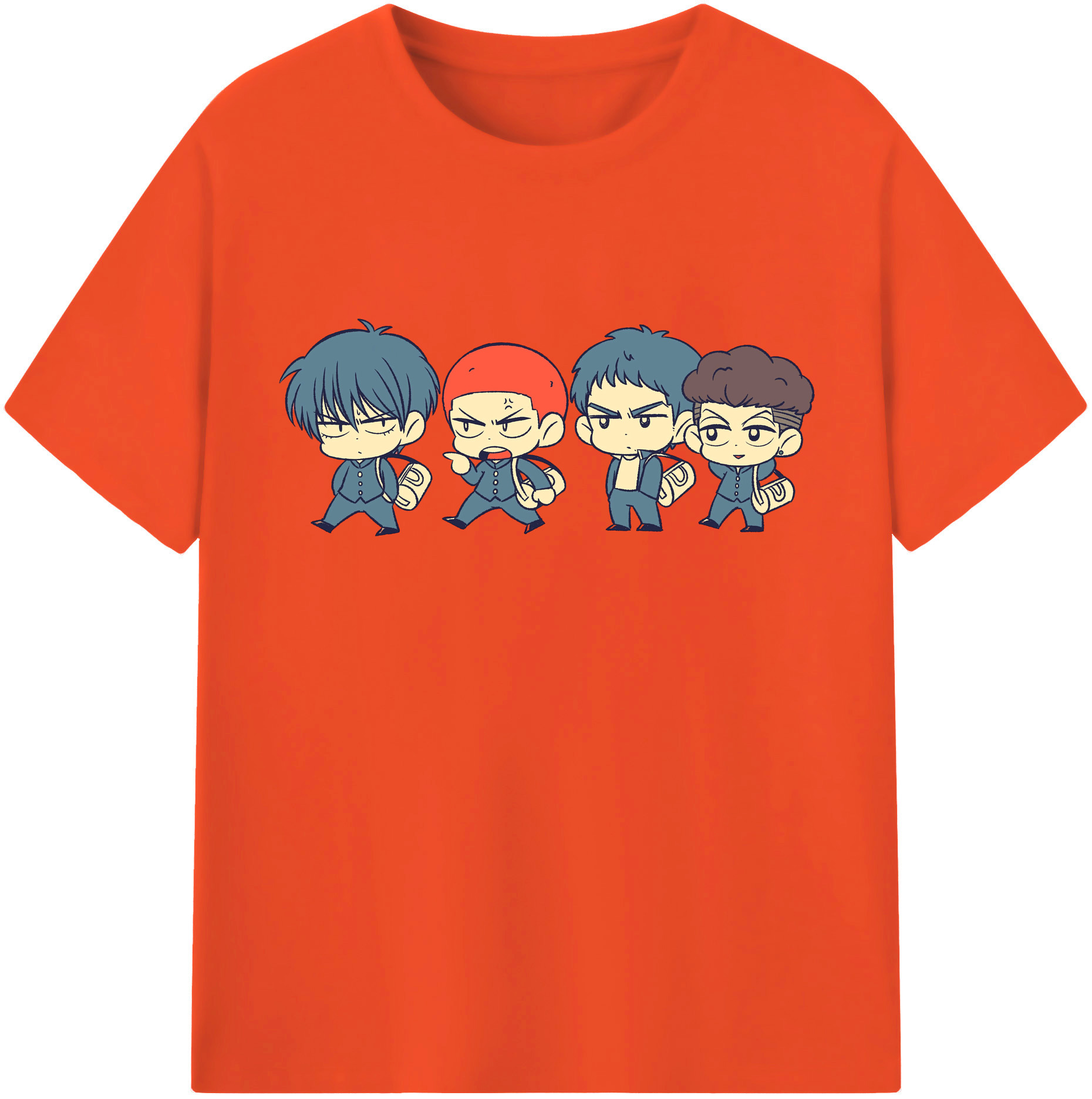 SLAM DUNK／スラムダンク 綿100％半袖Tシャツ（フロントプリント）