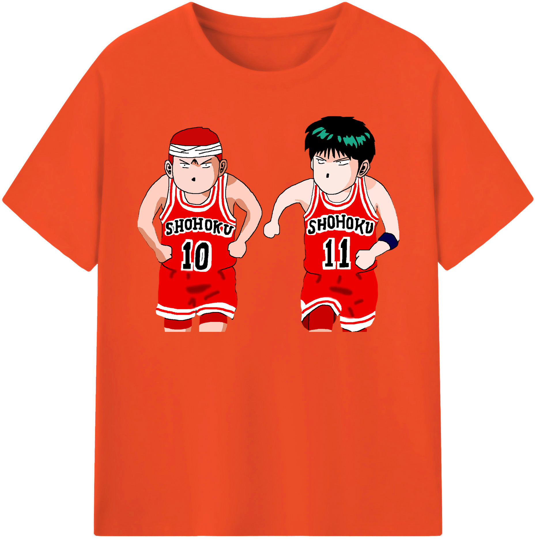 SLAM DUNK／スラムダンク 綿100％半袖Tシャツ（フロントプリント）