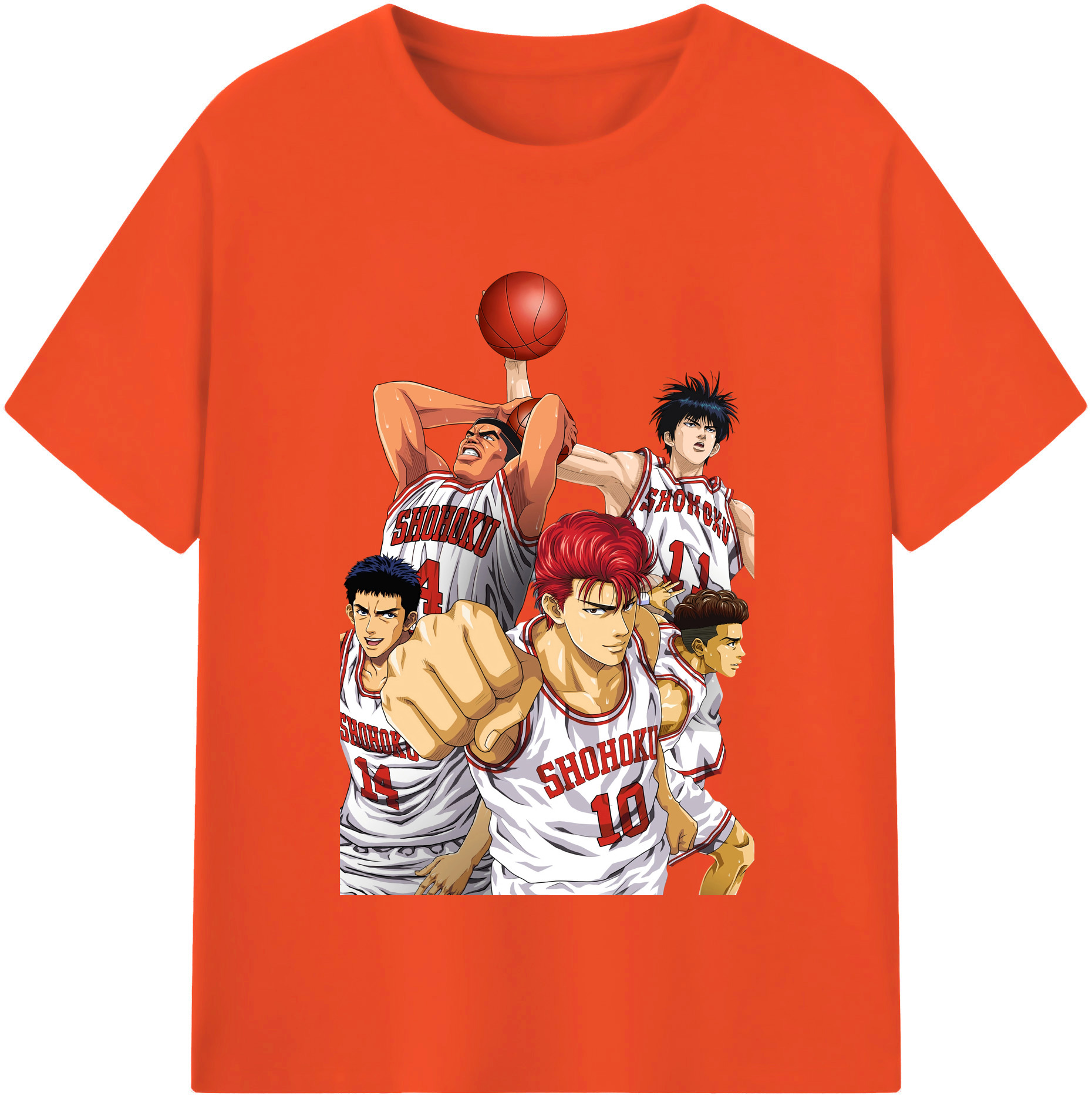 SLAM DUNK／スラムダンク 綿100％半袖Tシャツ（フロントプリント）