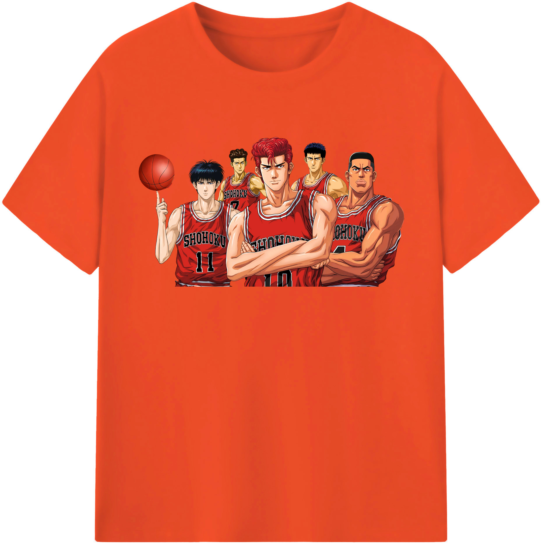 SLAM DUNK／スラムダンク 綿100％半袖Tシャツ（フロントプリント）