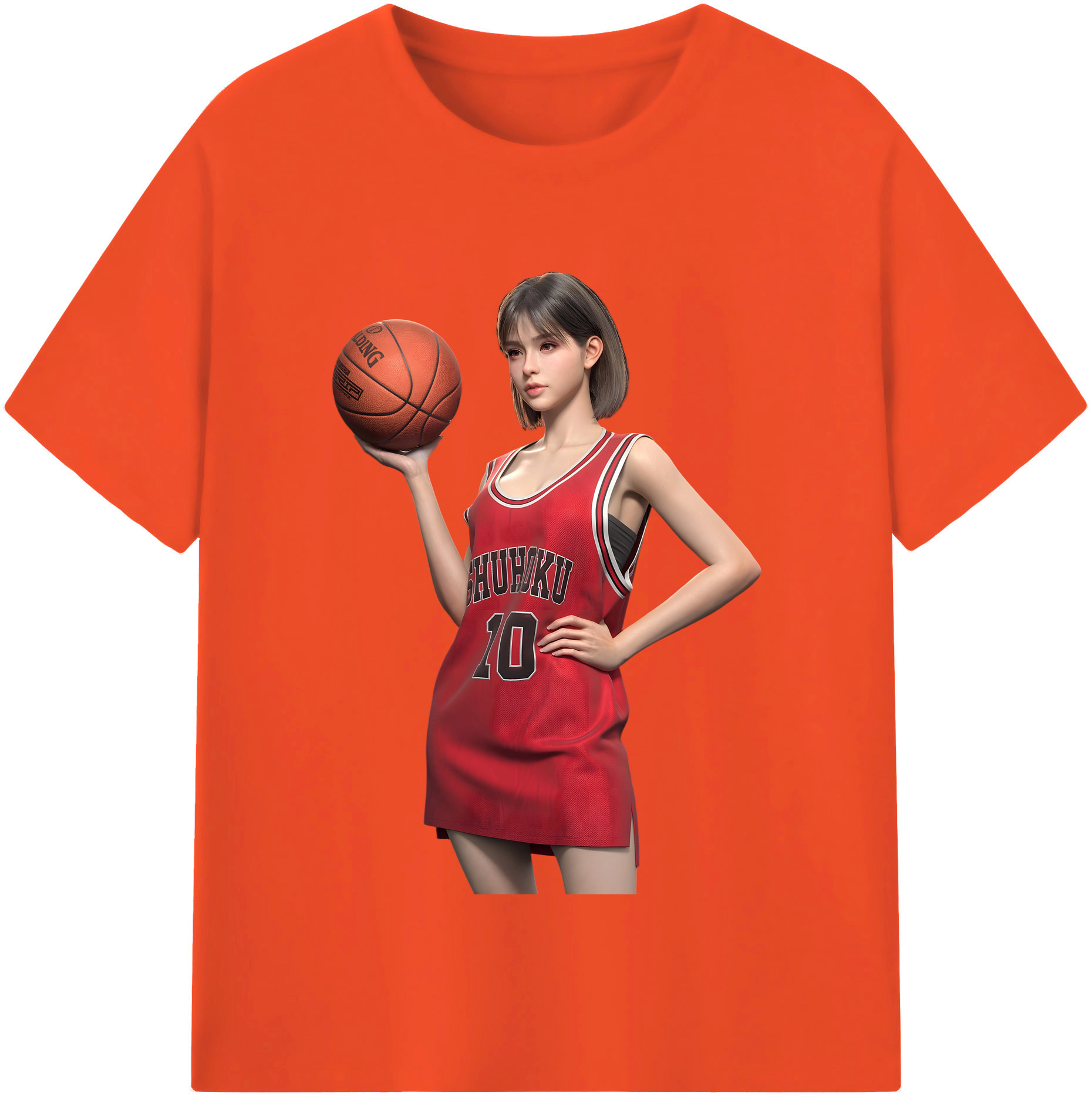 SLAM DUNK／スラムダンク 綿100％半袖Tシャツ（フロントプリント）