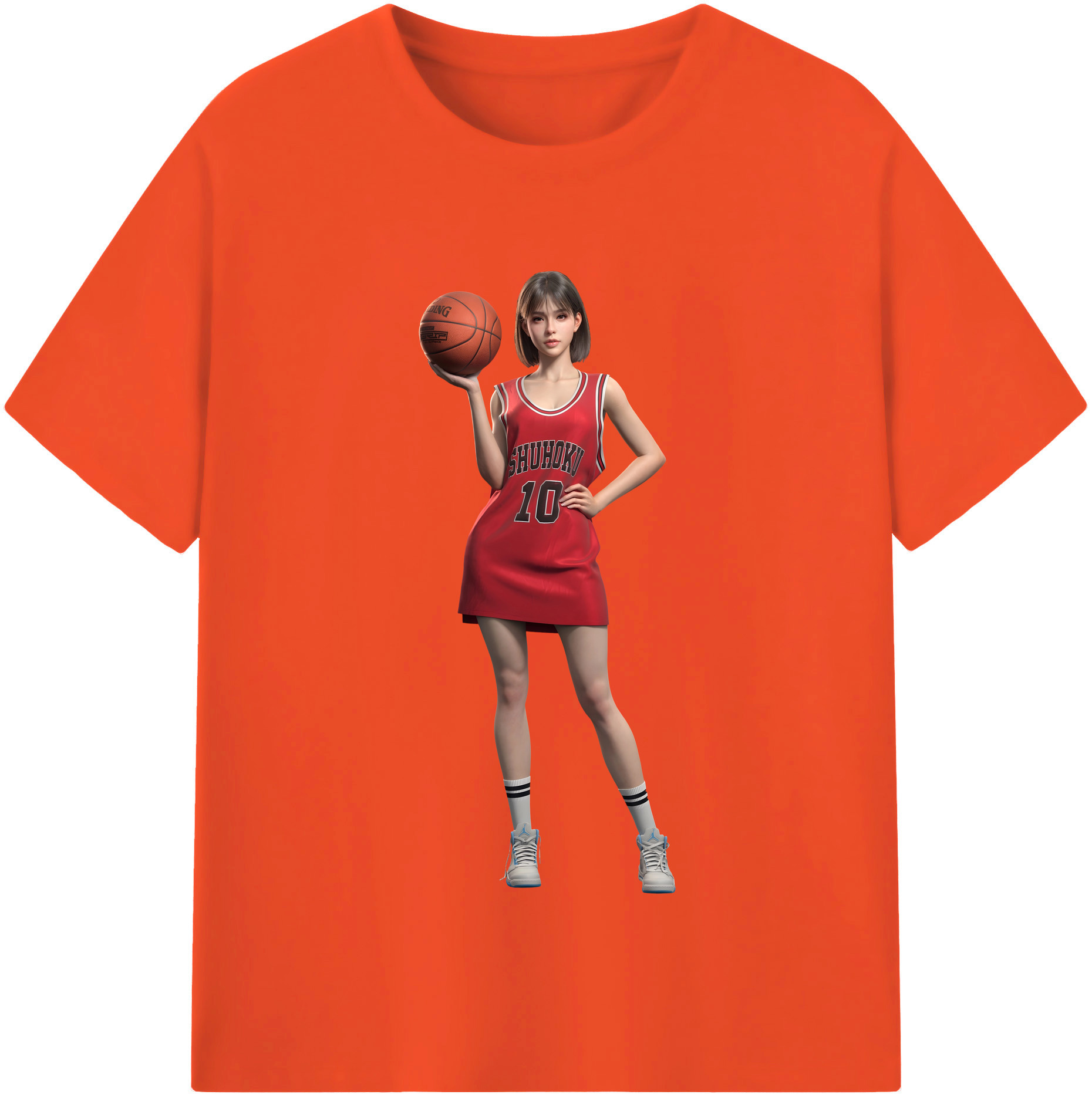 SLAM DUNK／スラムダンク 綿100％半袖Tシャツ（フロントプリント）