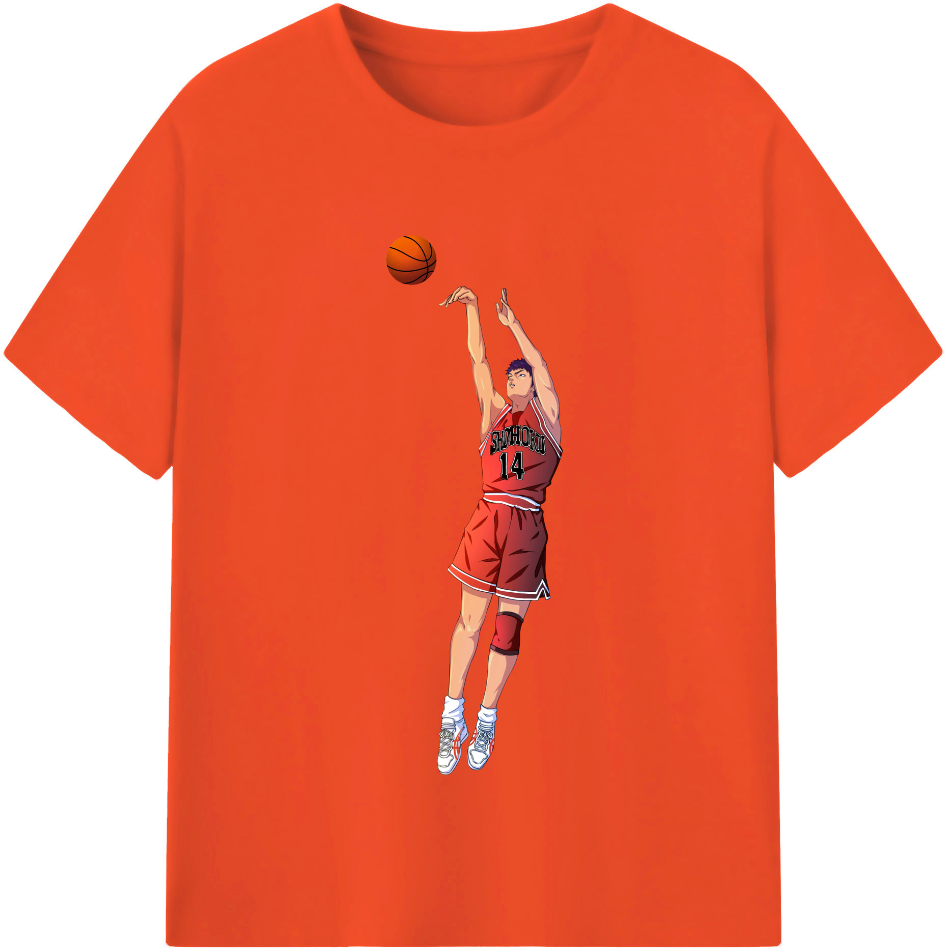 SLAM DUNK／スラムダンク 綿100％半袖Tシャツ（フロントプリント）