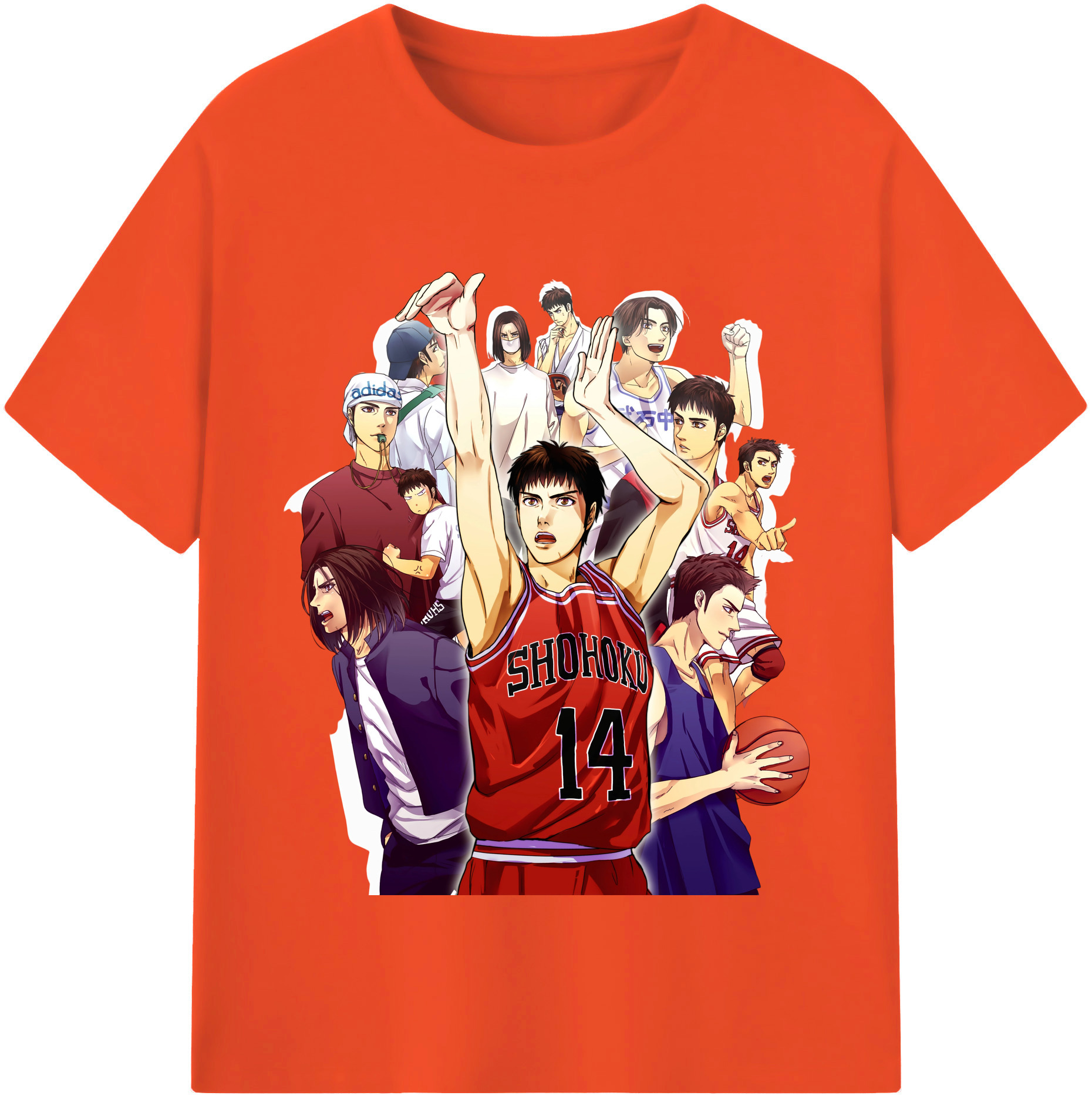 SLAM DUNK／スラムダンク 綿100％半袖Tシャツ（フロントプリント）