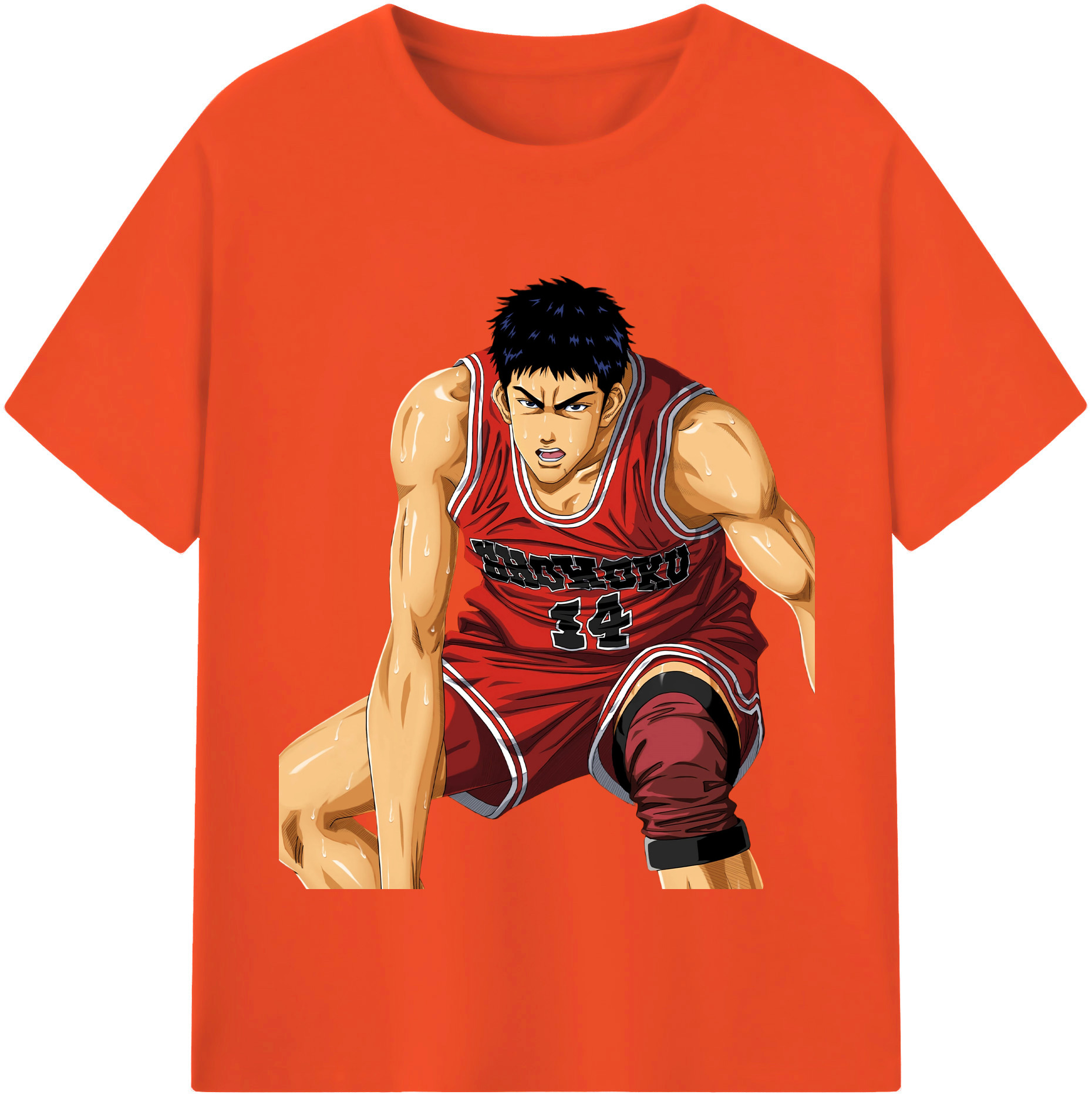 SLAM DUNK／スラムダンク 綿100％半袖Tシャツ（フロントプリント）