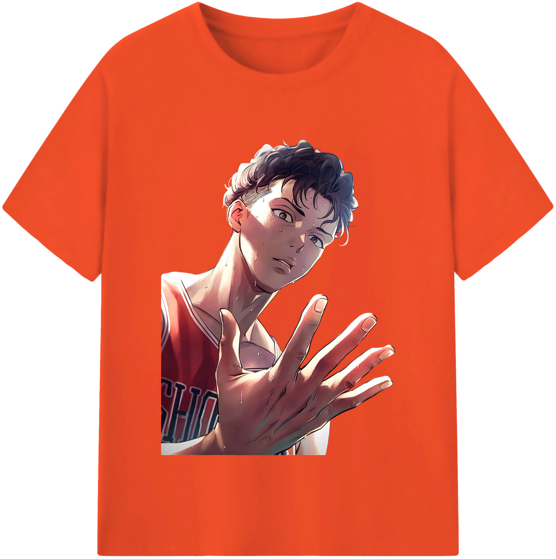 SLAM DUNK／スラムダンク 綿100％半袖Tシャツ（フロントプリント）