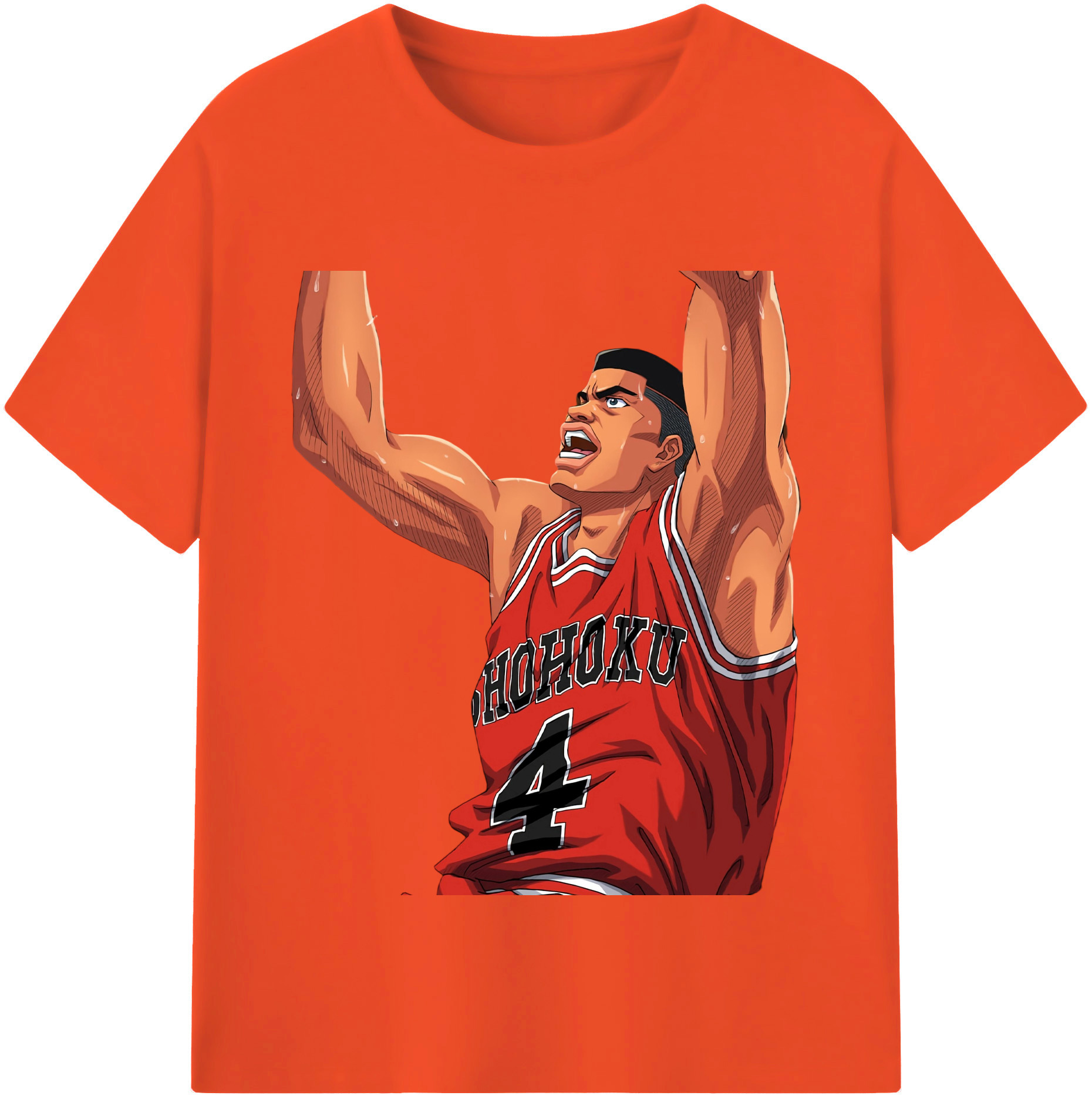 SLAM DUNK／スラムダンク 綿100％半袖Tシャツ（フロントプリント）