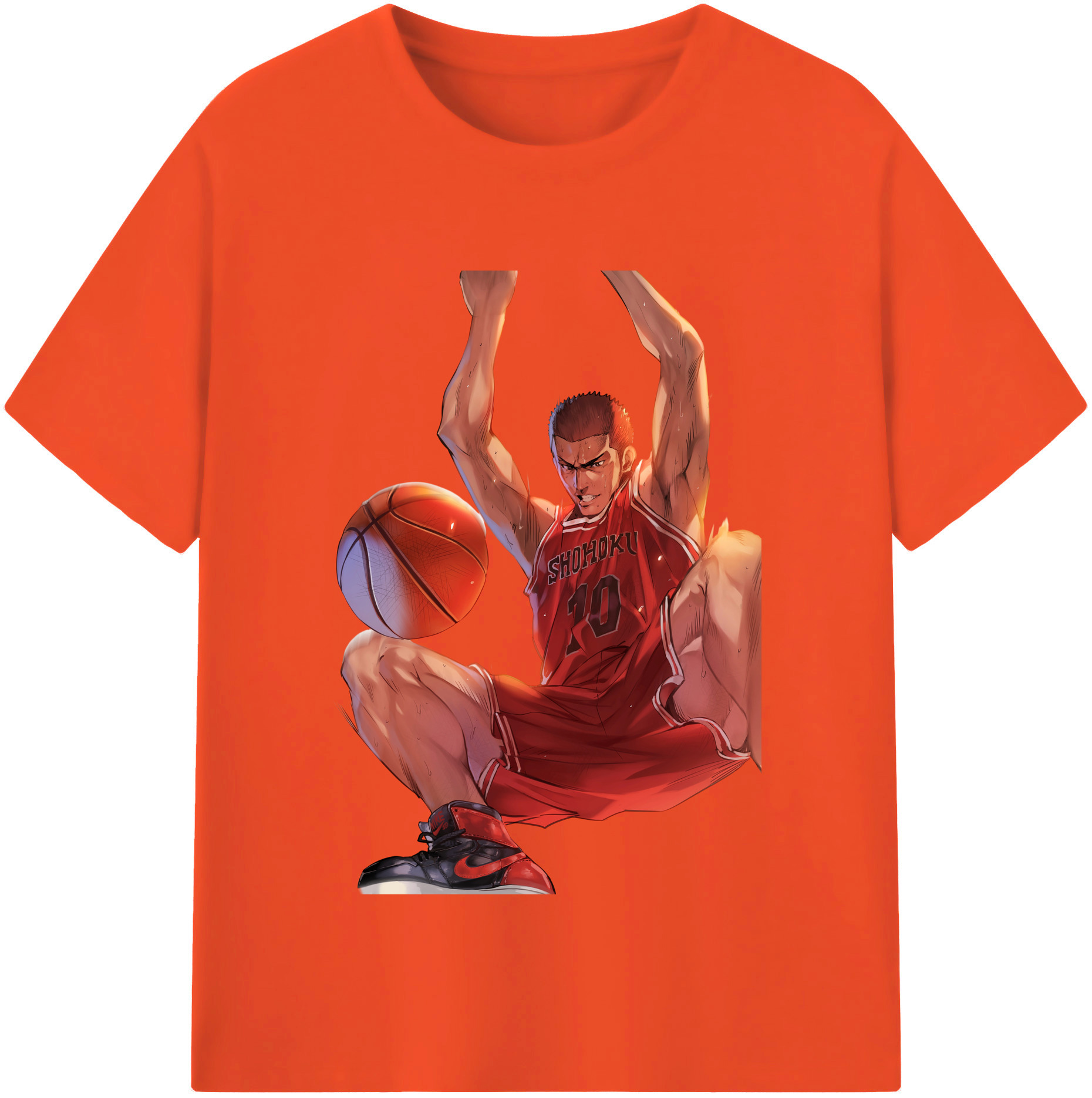 SLAM DUNK／スラムダンク 綿100％半袖Tシャツ（フロントプリント）