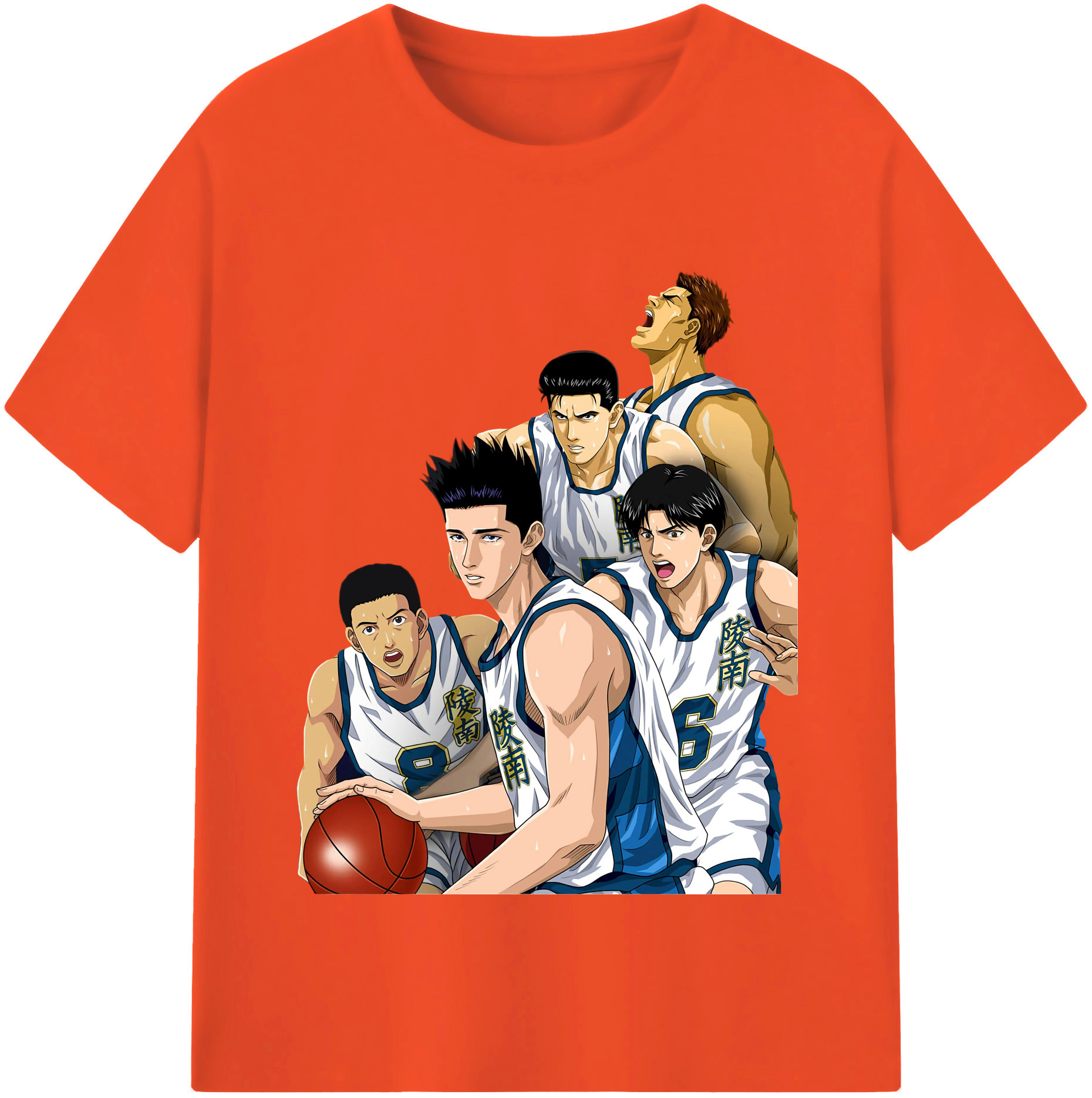 SLAM DUNK／スラムダンク 綿100％半袖Tシャツ（フロントプリント）
