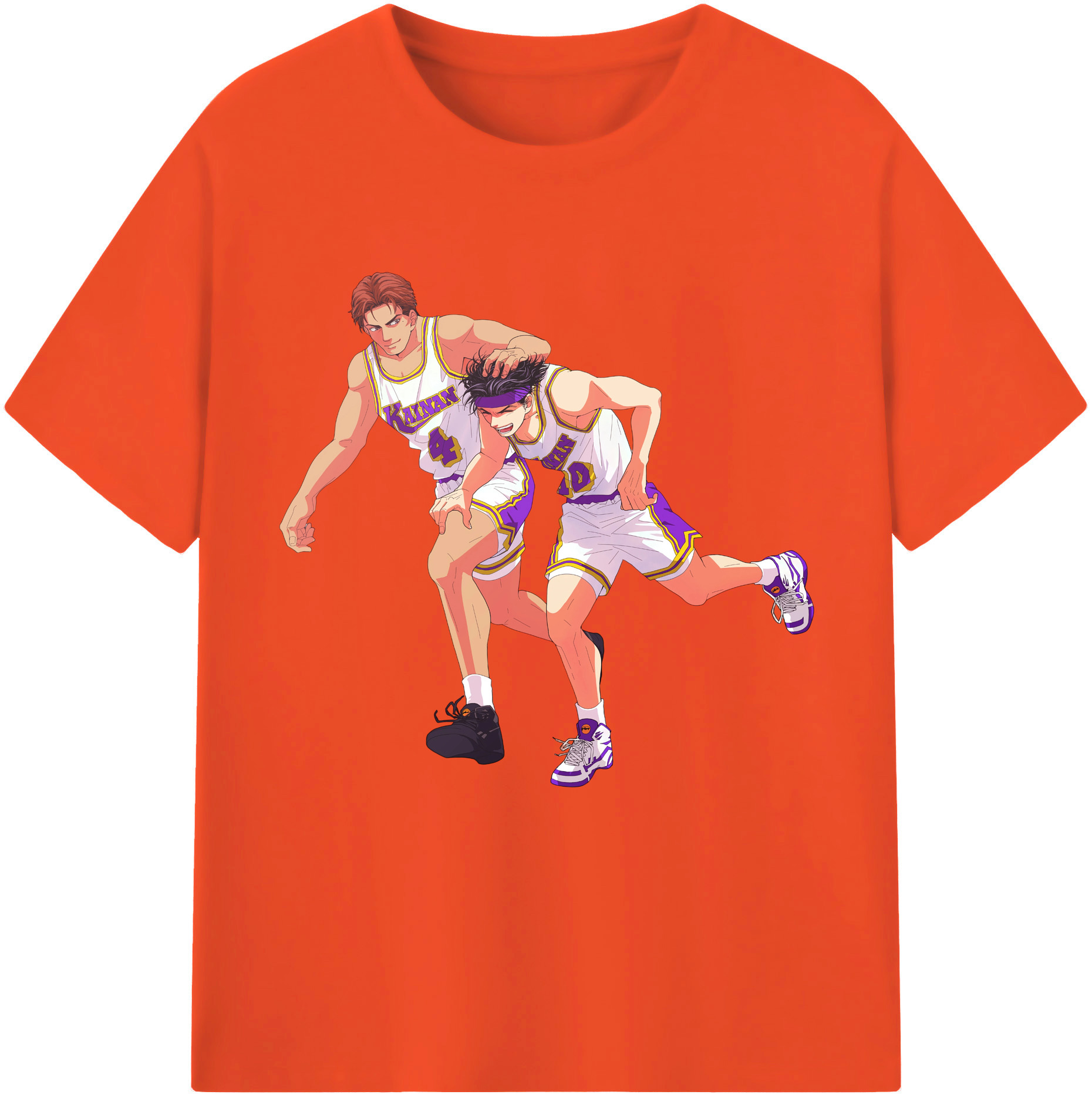 SLAM DUNK／スラムダンク 綿100％半袖Tシャツ（フロントプリント）