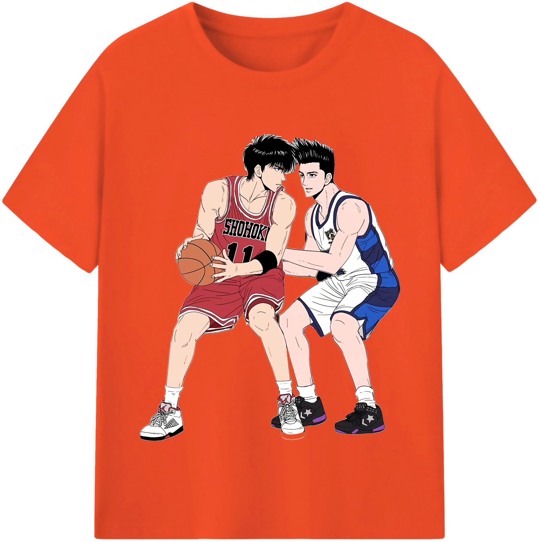 SLAM DUNK／スラムダンク 綿100％半袖Tシャツ（フロントプリント）