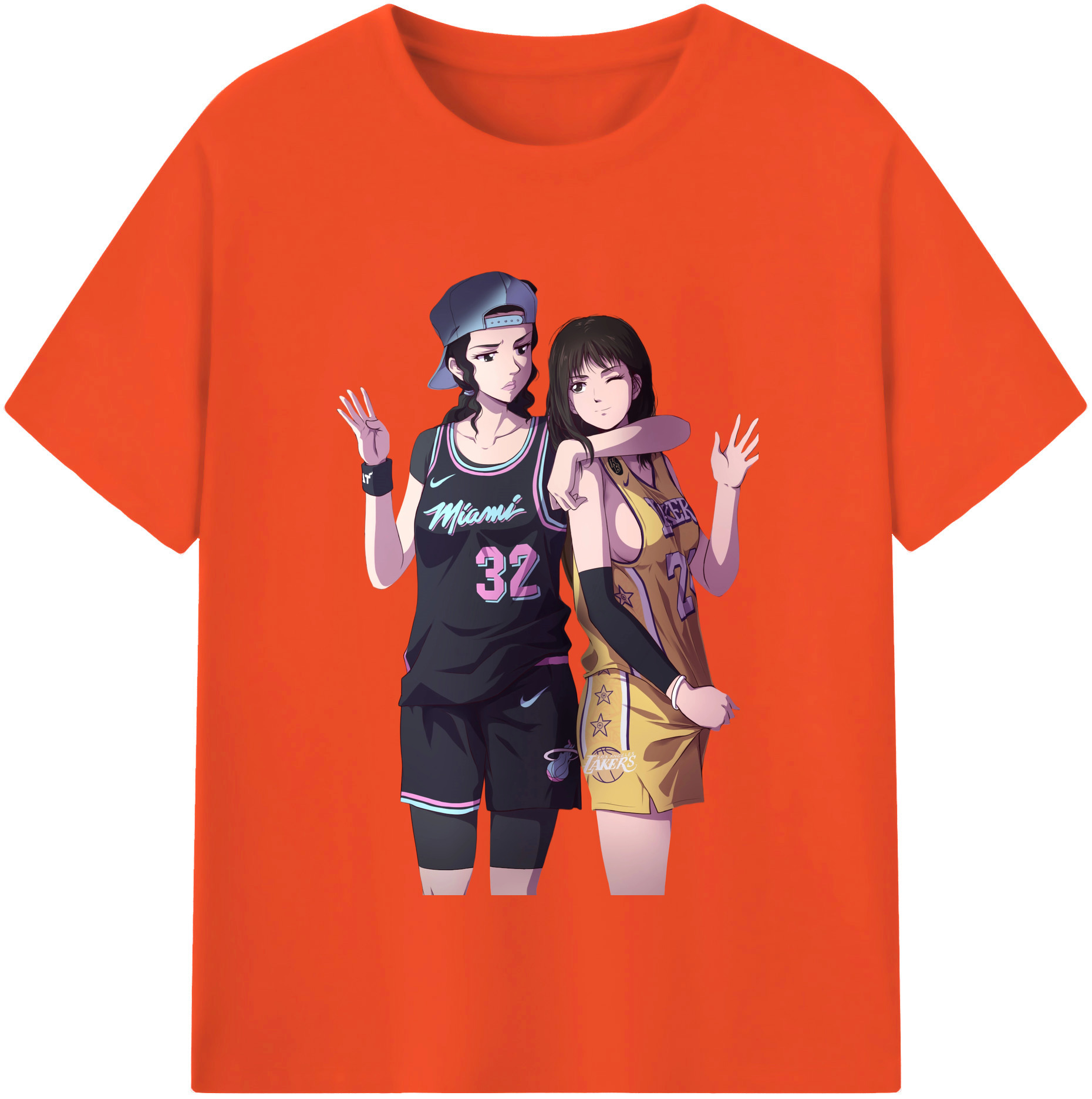 SLAM DUNK／スラムダンク 綿100％半袖Tシャツ（フロントプリント）