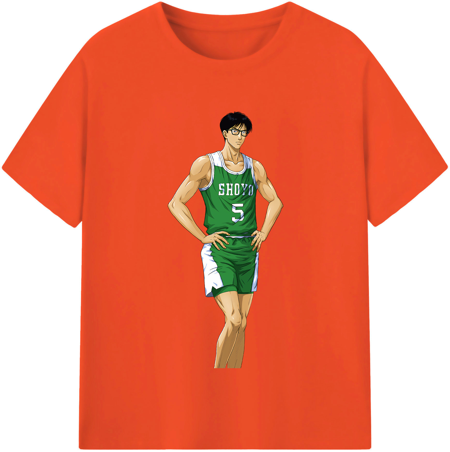 SLAM DUNK／スラムダンク 綿100％半袖Tシャツ（フロントプリント）
