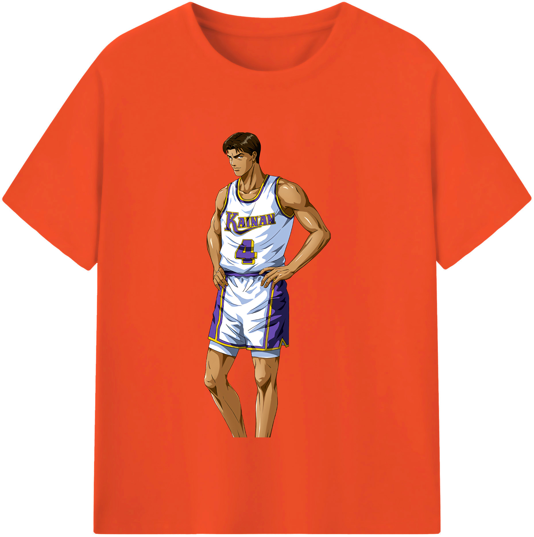 SLAM DUNK／スラムダンク 綿100％半袖Tシャツ（フロントプリント）