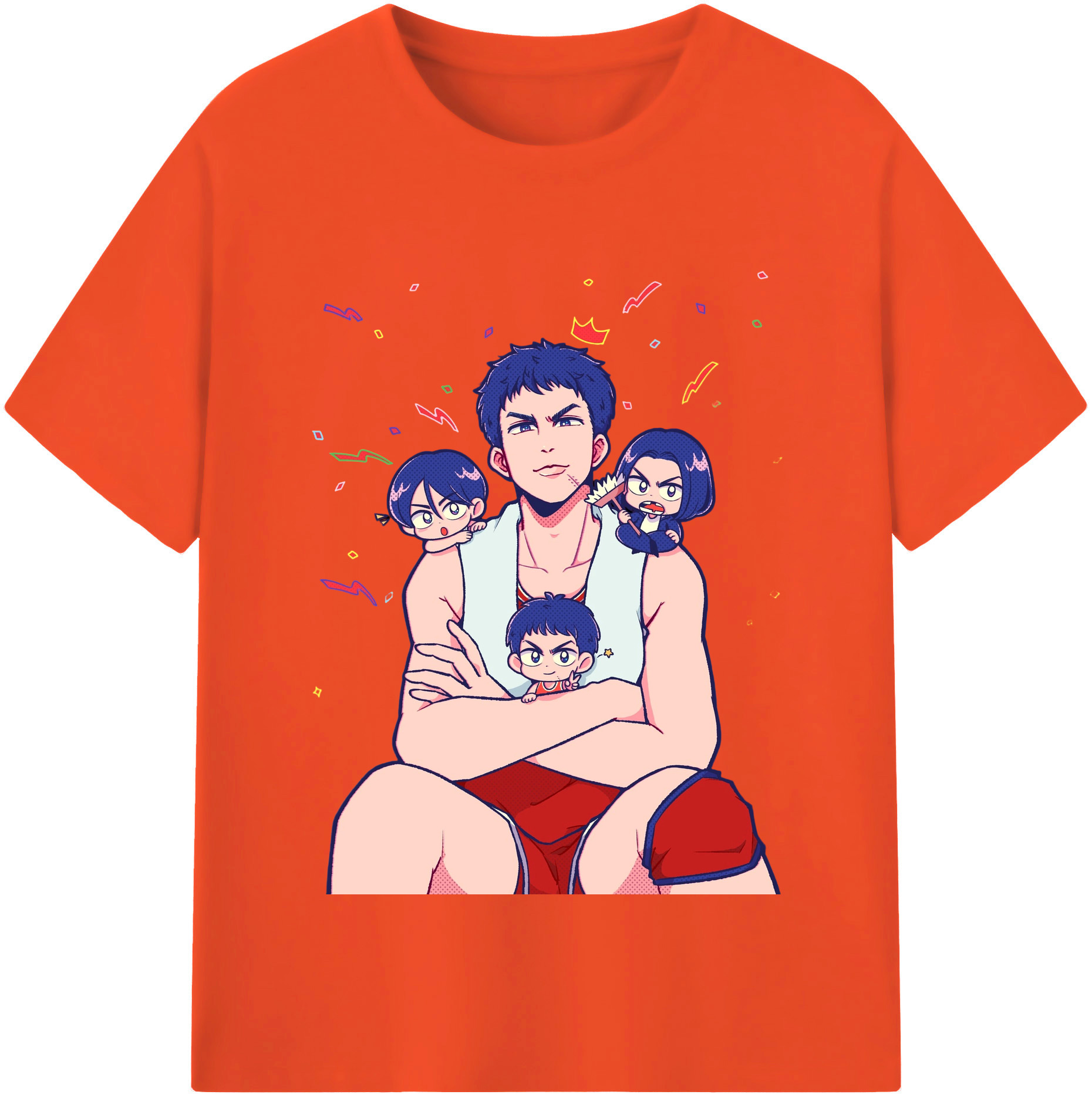 SLAM DUNK／スラムダンク 綿100％半袖Tシャツ（フロントプリント）