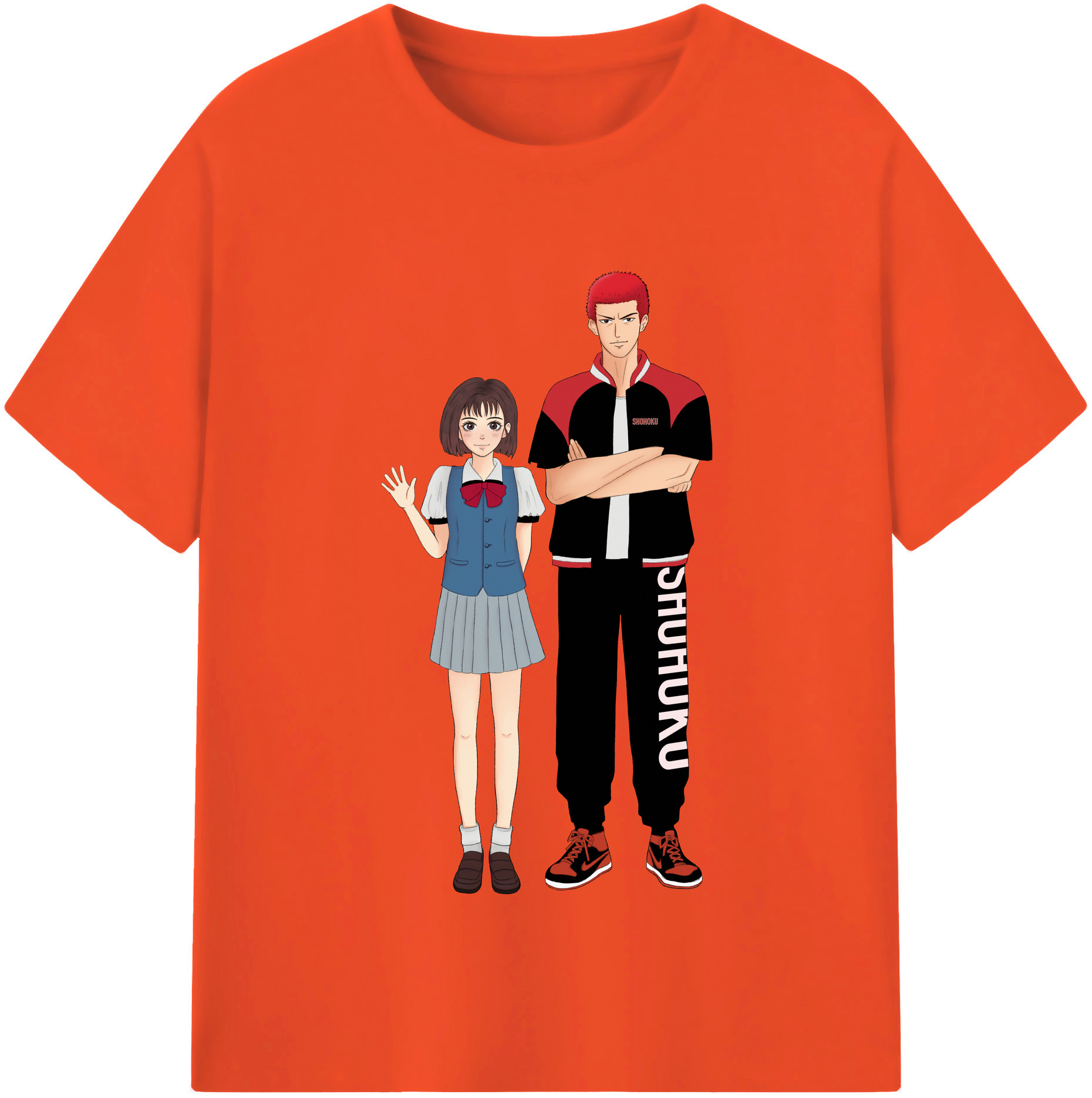 SLAM DUNK／スラムダンク 綿100％半袖Tシャツ（フロントプリント）