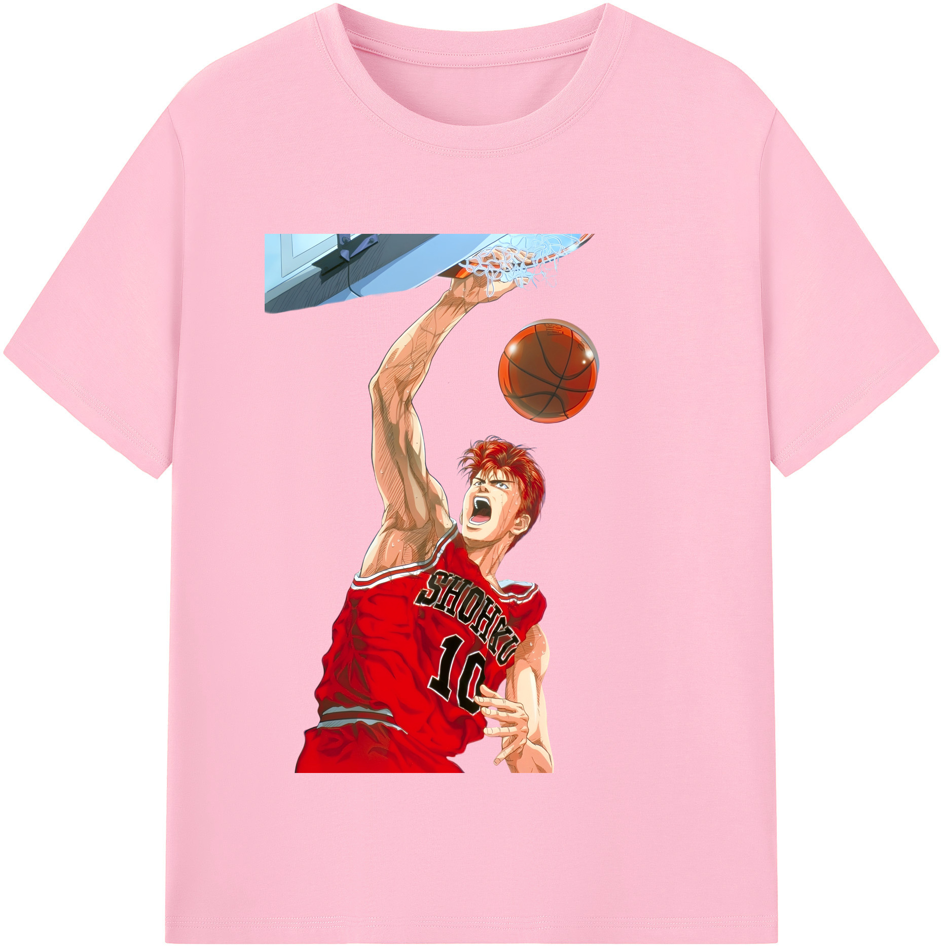 SLAM DUNK／スラムダンク 綿100％半袖Tシャツ（フロントプリント）