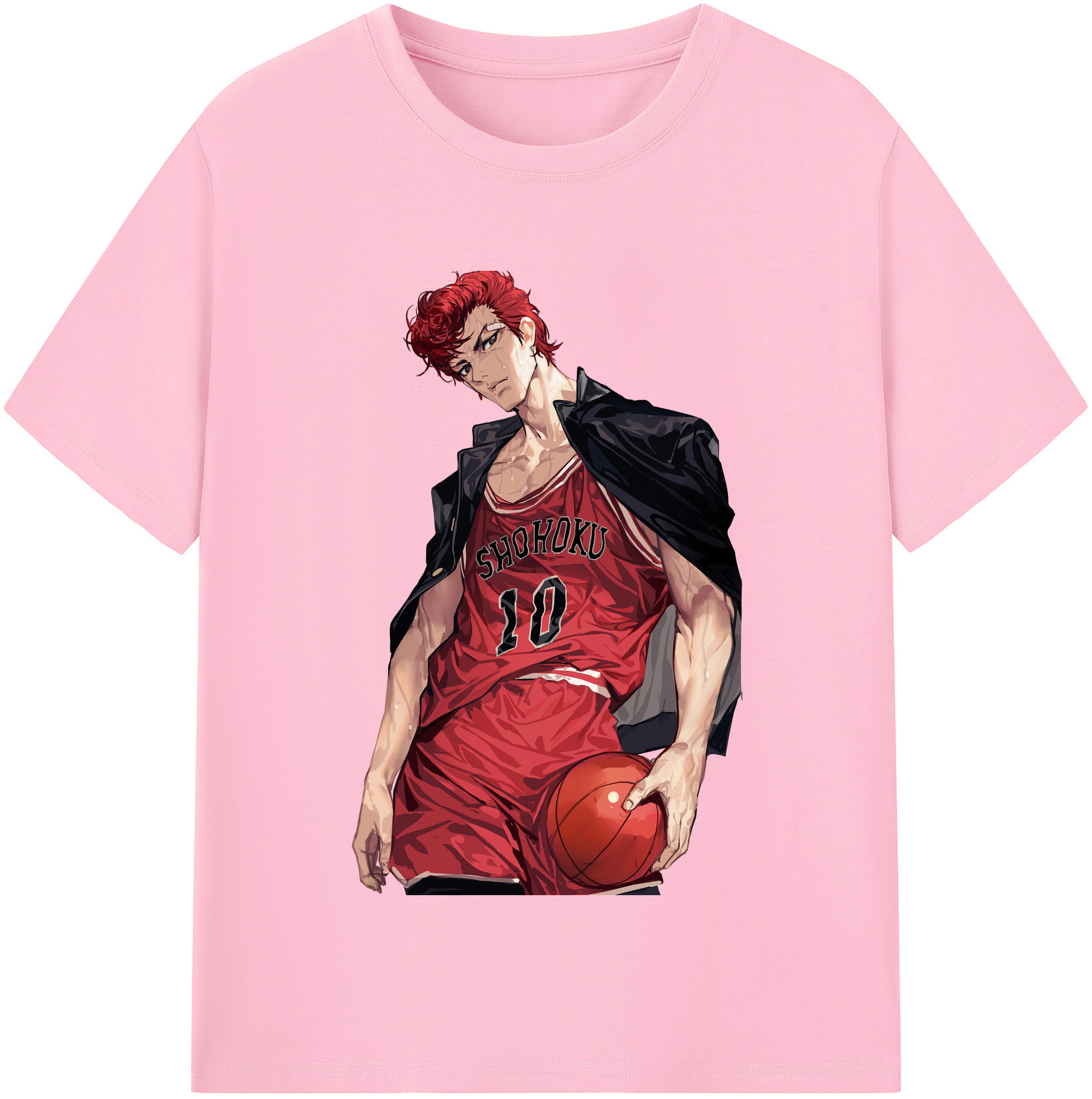 SLAM DUNK／スラムダンク 綿100％半袖Tシャツ（フロントプリント）