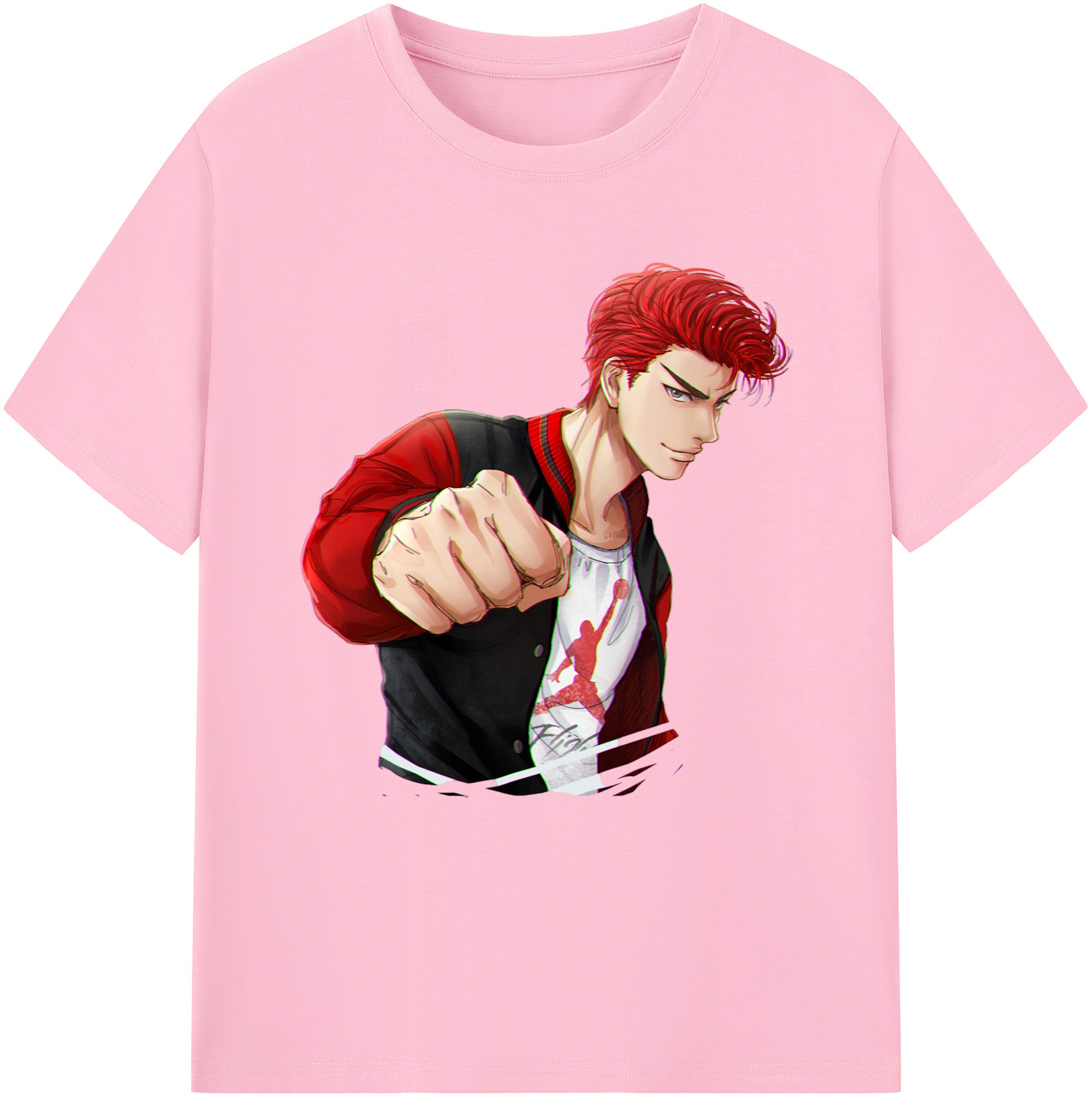 SLAM DUNK／スラムダンク 綿100％半袖Tシャツ（フロントプリント）