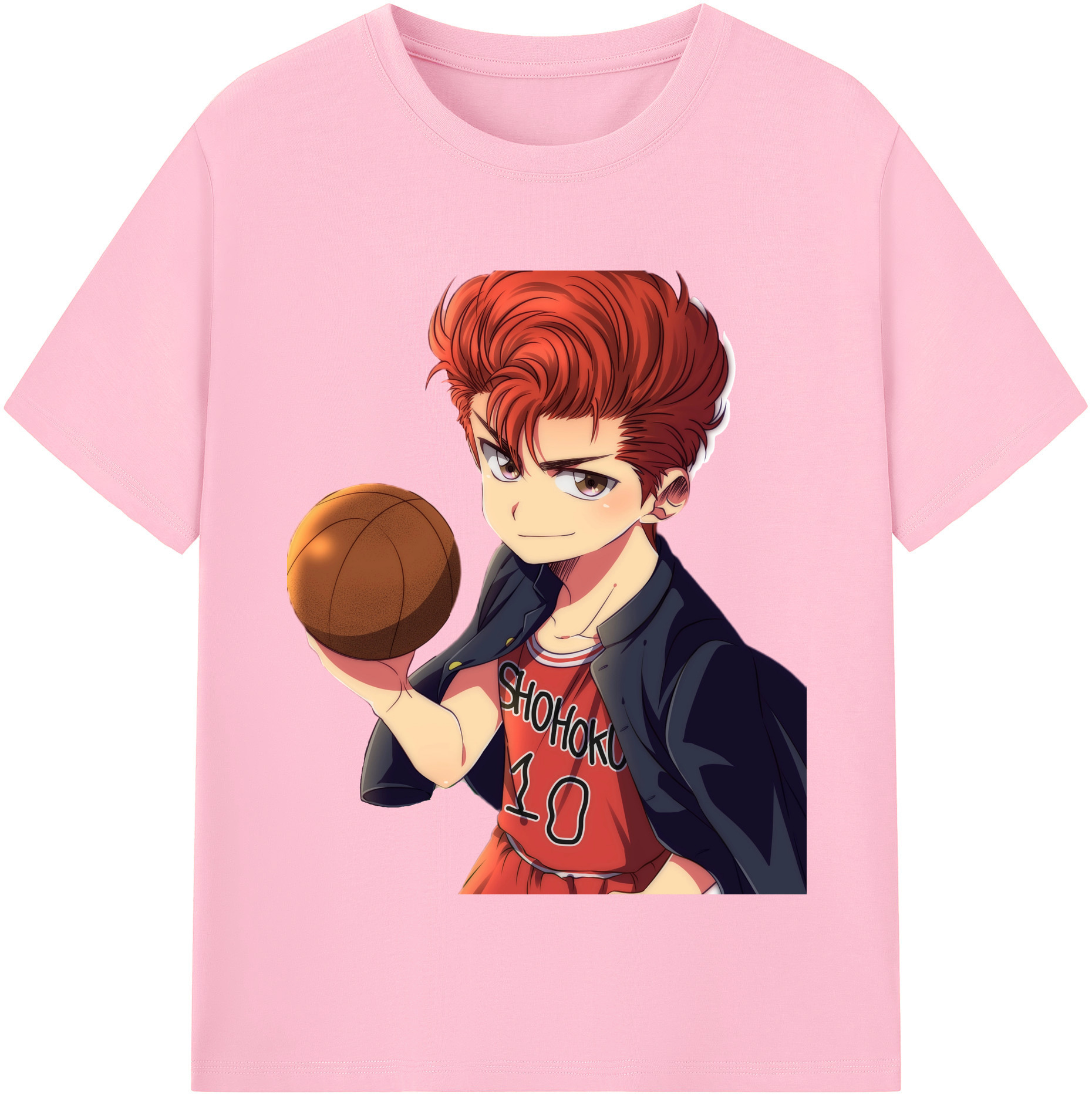SLAM DUNK／スラムダンク 綿100％半袖Tシャツ（フロントプリント）