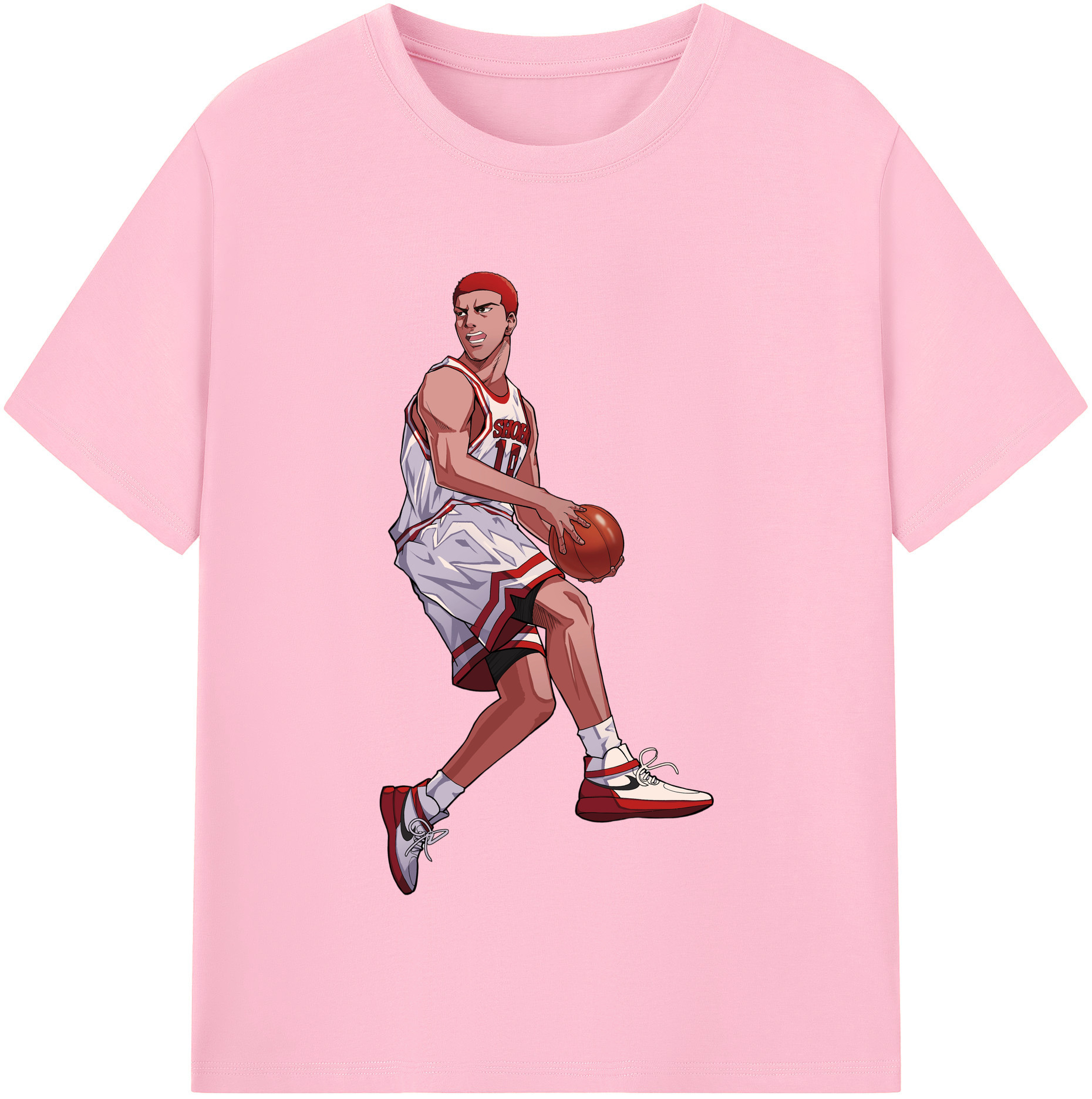 SLAM DUNK／スラムダンク 綿100％半袖Tシャツ（フロントプリント）