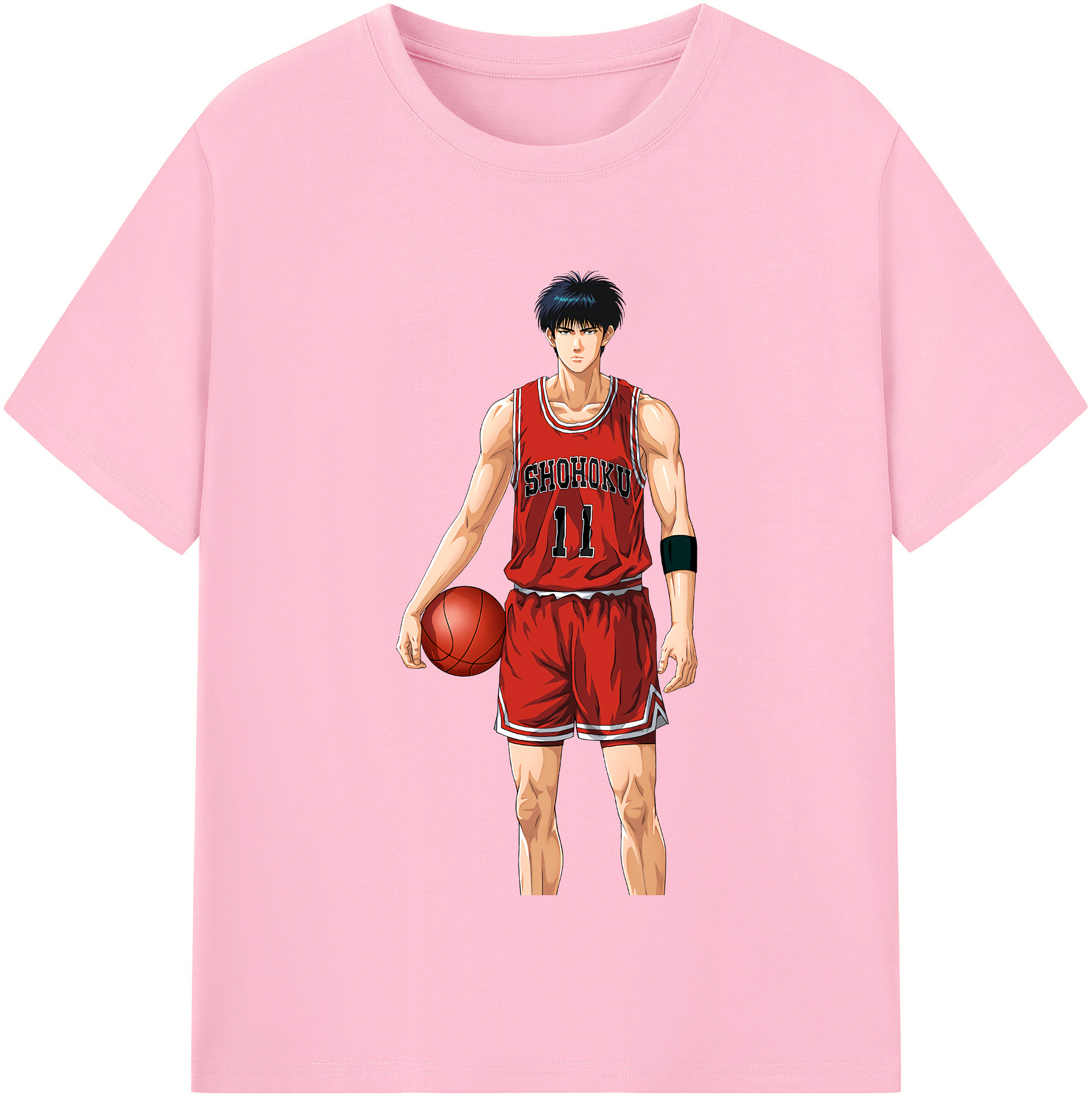 SLAM DUNK／スラムダンク 綿100％半袖Tシャツ（フロントプリント）