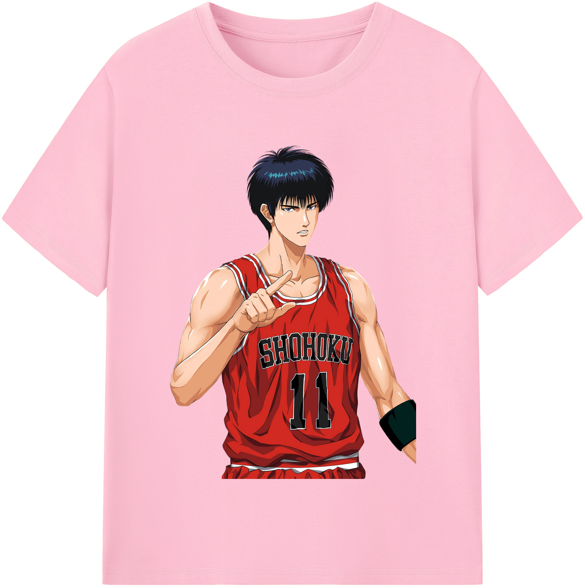 SLAM DUNK／スラムダンク 綿100％半袖Tシャツ（フロントプリント）