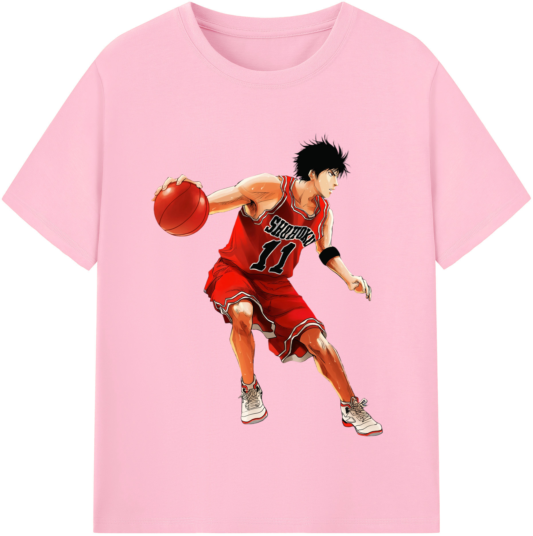 SLAM DUNK／スラムダンク 綿100％半袖Tシャツ（フロントプリント）