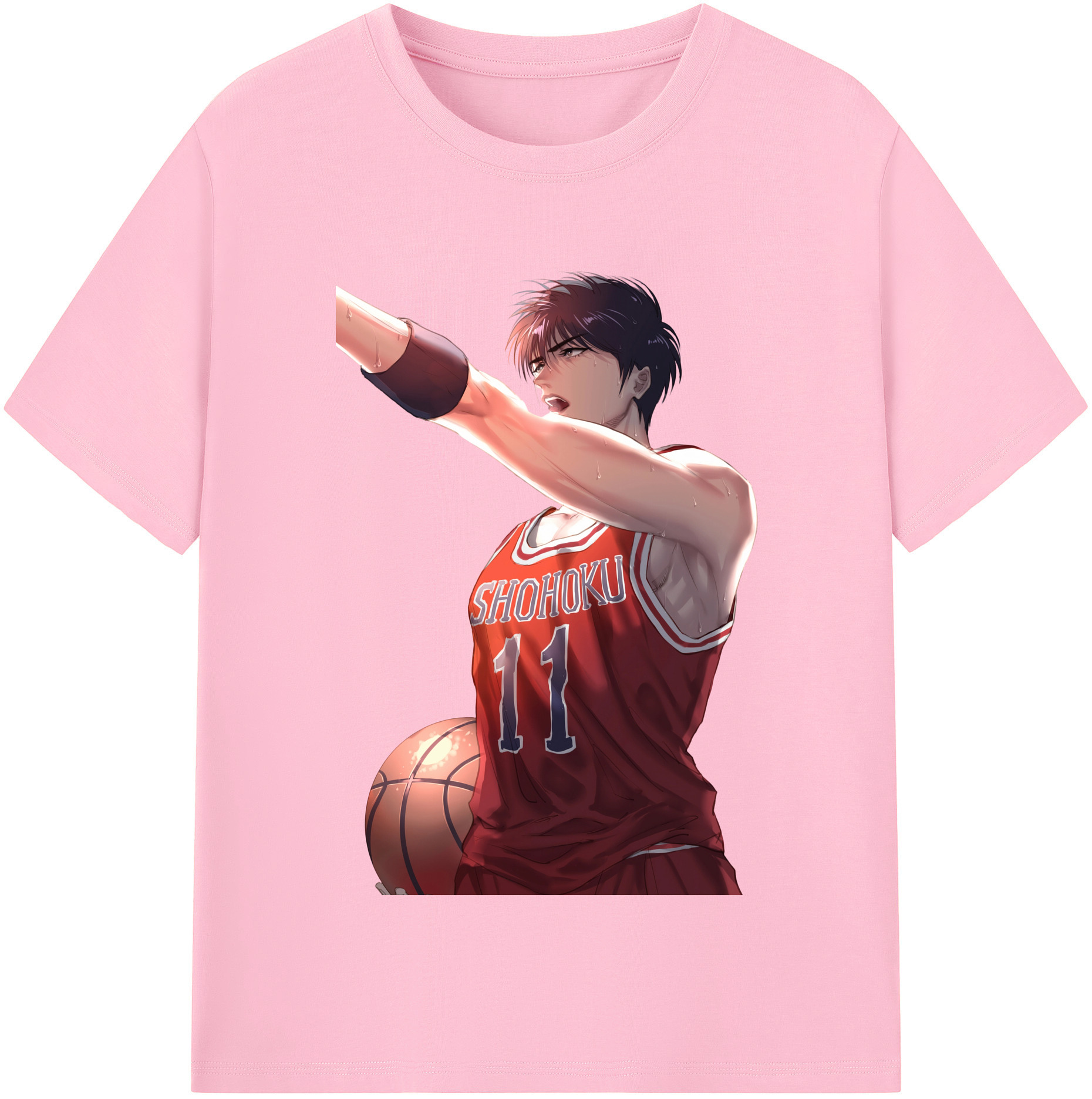 SLAM DUNK／スラムダンク 綿100％半袖Tシャツ（フロントプリント）