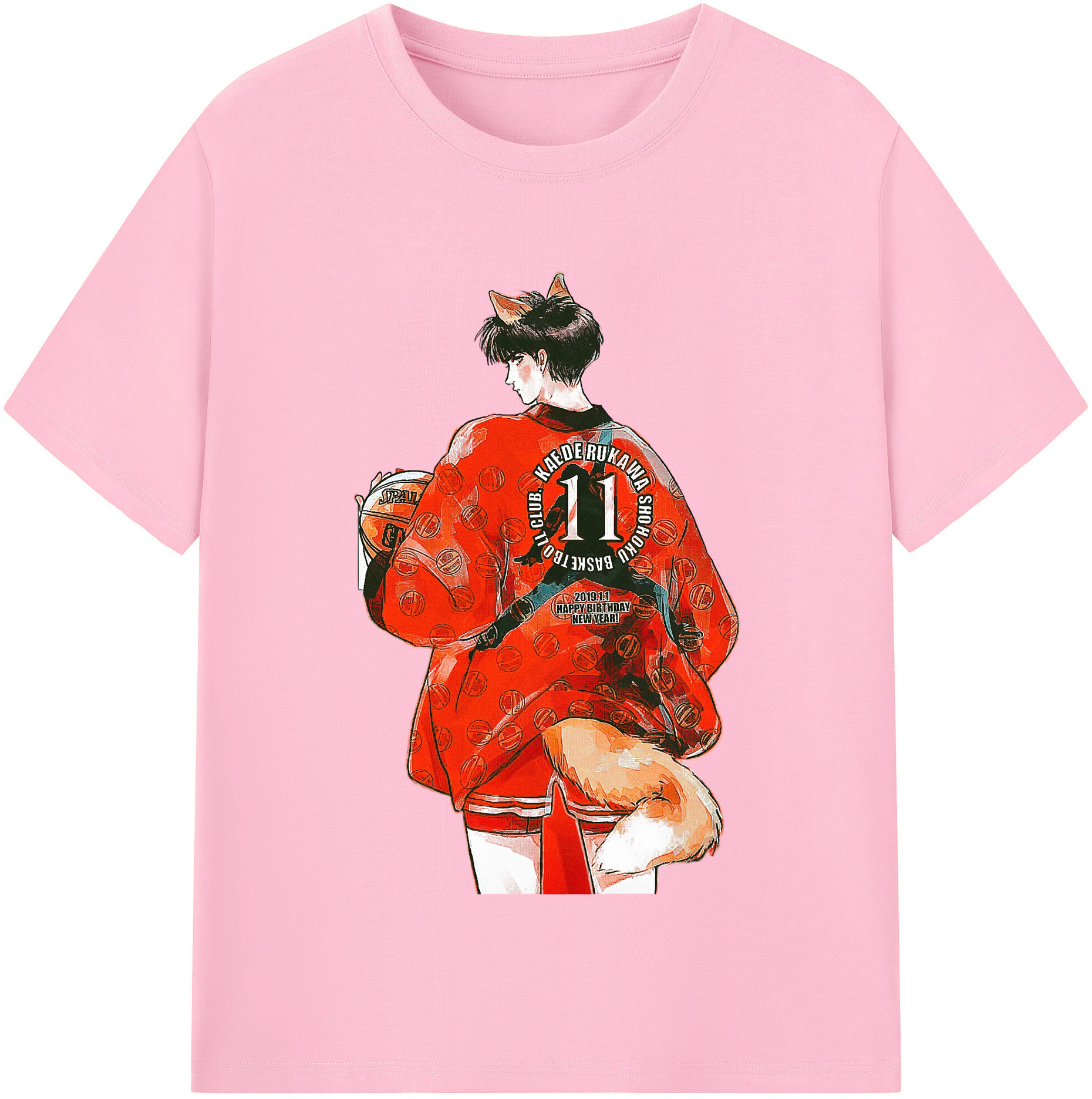 SLAM DUNK／スラムダンク 綿100％半袖Tシャツ（フロントプリント）