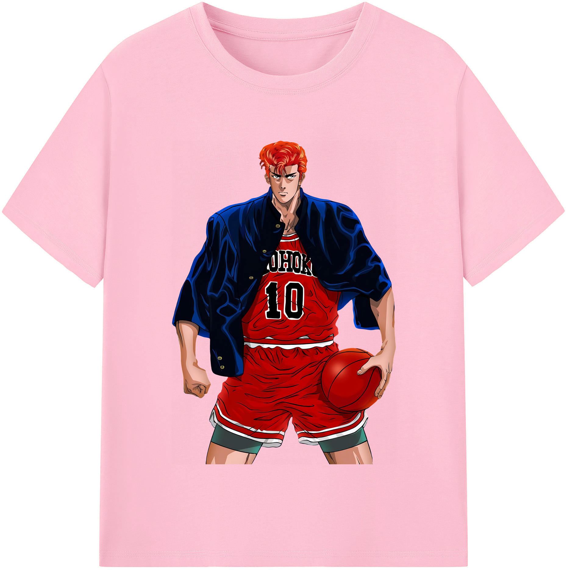 SLAM DUNK／スラムダンク 綿100％半袖Tシャツ（フロントプリント）
