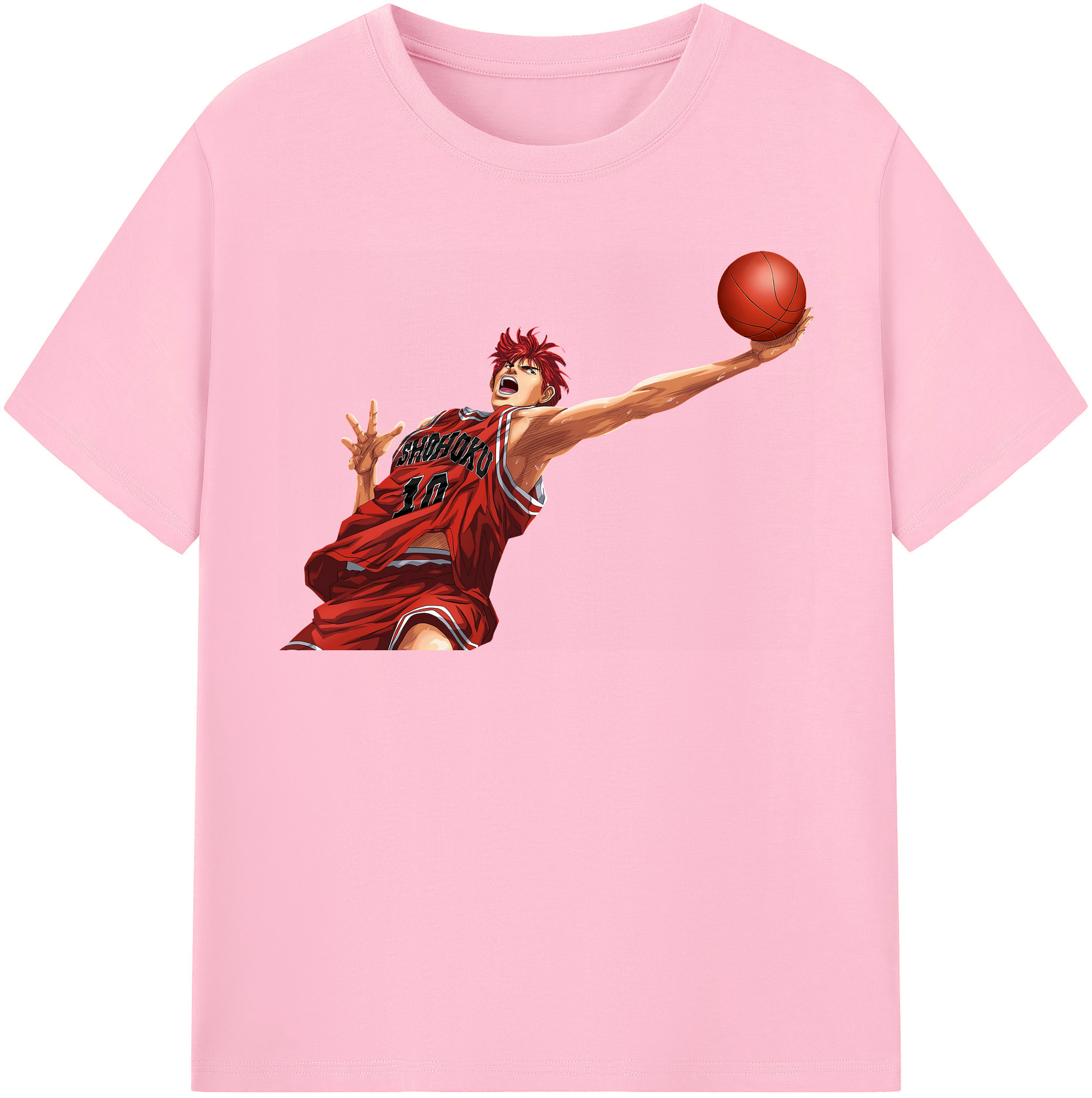 SLAM DUNK／スラムダンク 綿100％半袖Tシャツ（フロントプリント）