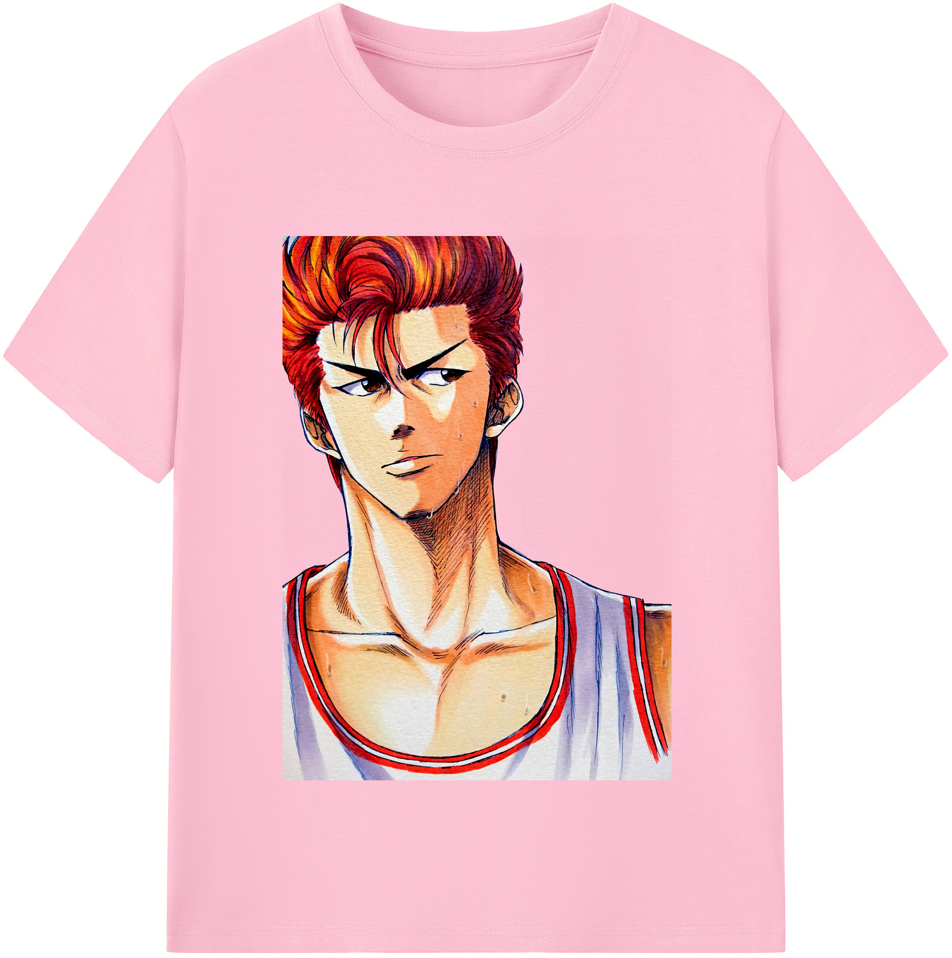 SLAM DUNK／スラムダンク 綿100％半袖Tシャツ（フロントプリント）